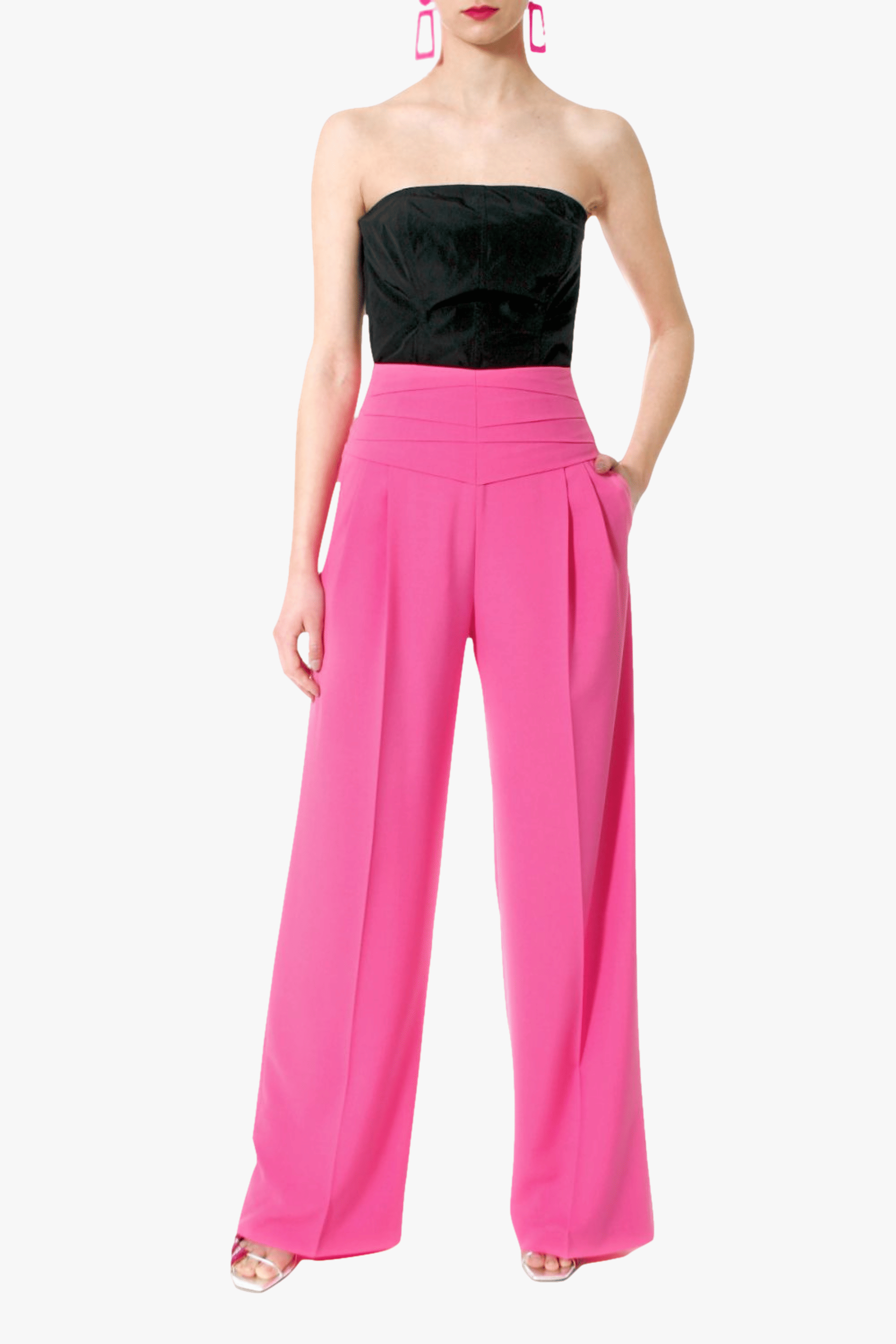 Trousers Sofia Pink Carnation made by HALEWSKI