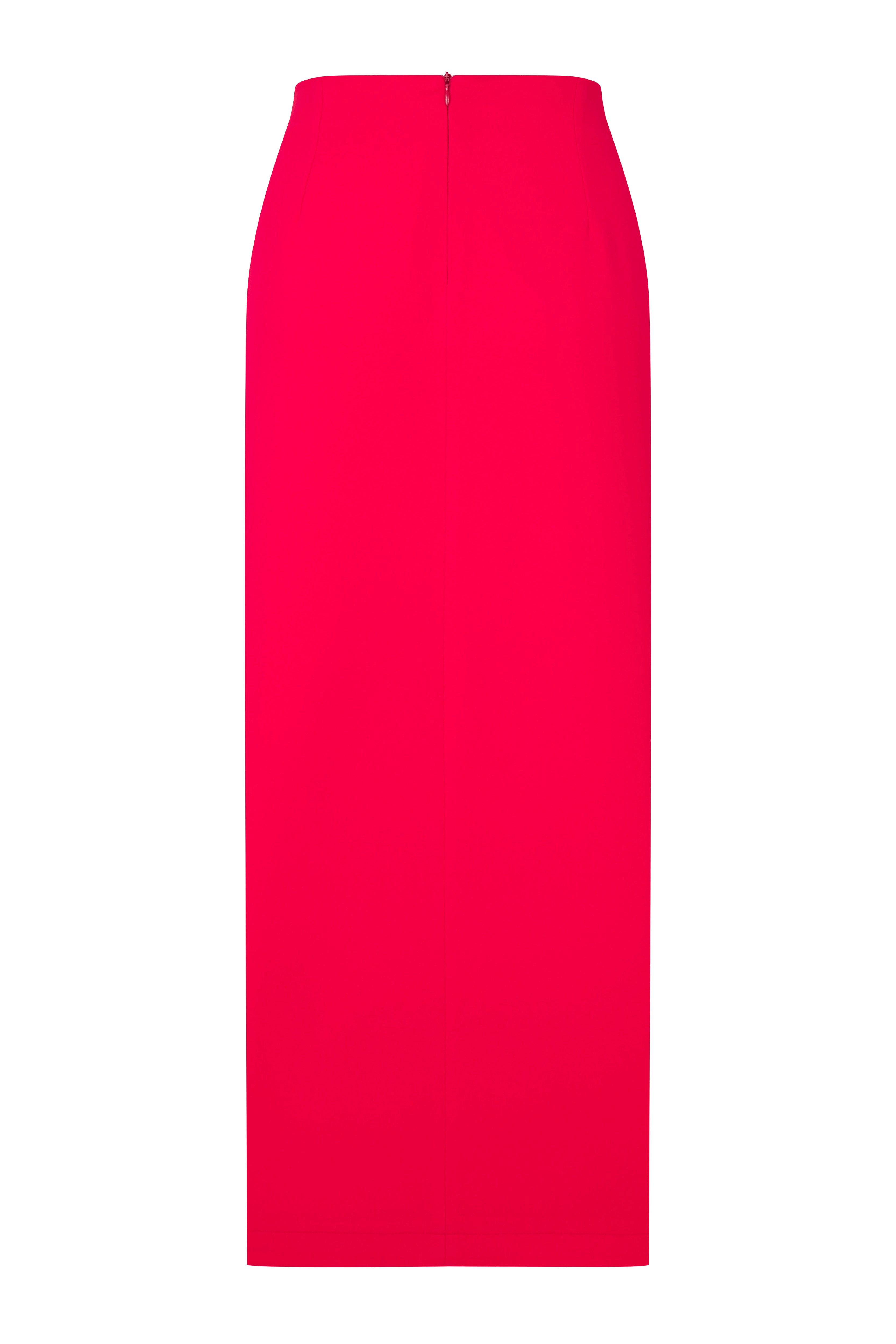 Lea Crepe Maxi Skirt in Paprika Red made by Nazli Ceren