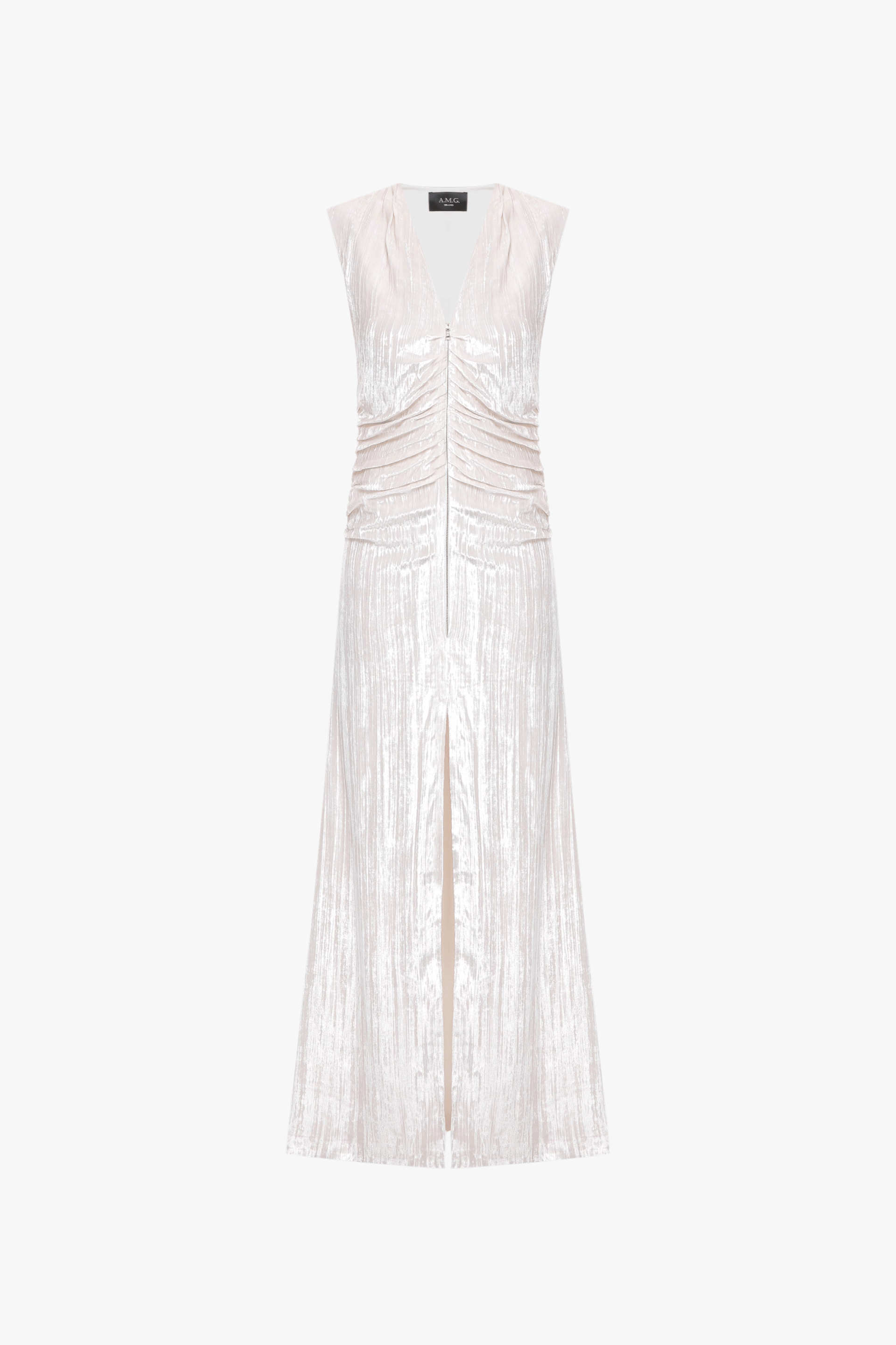 Velvet dress with cented zipper made by A.M.G