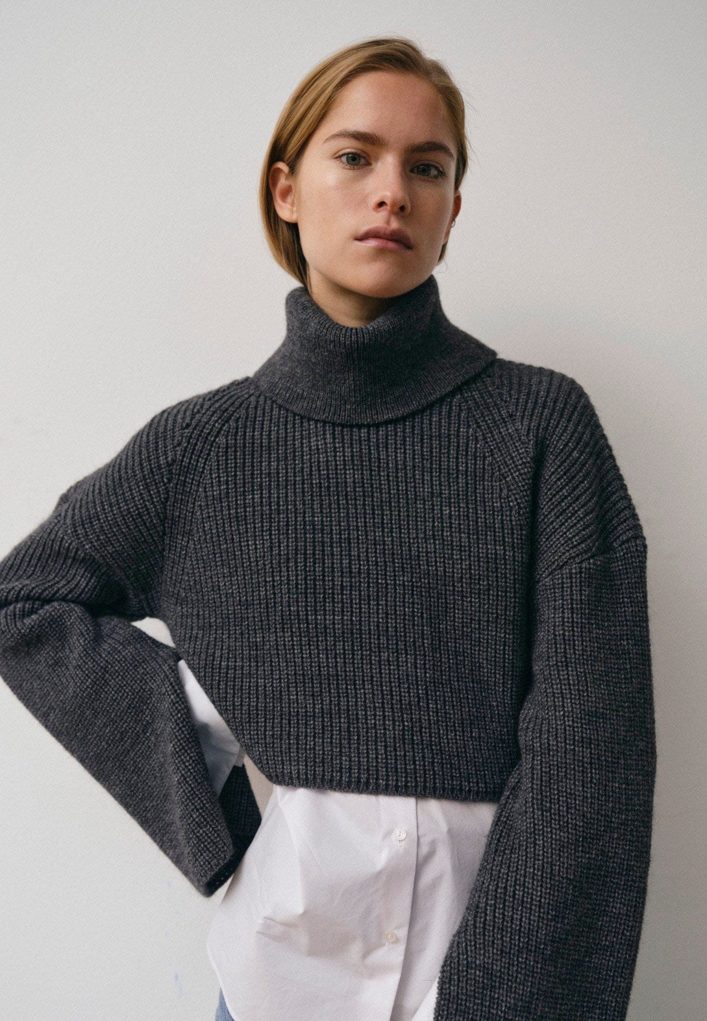Aimee Knit Turtleneck - Dark Grey made by HERSKIND