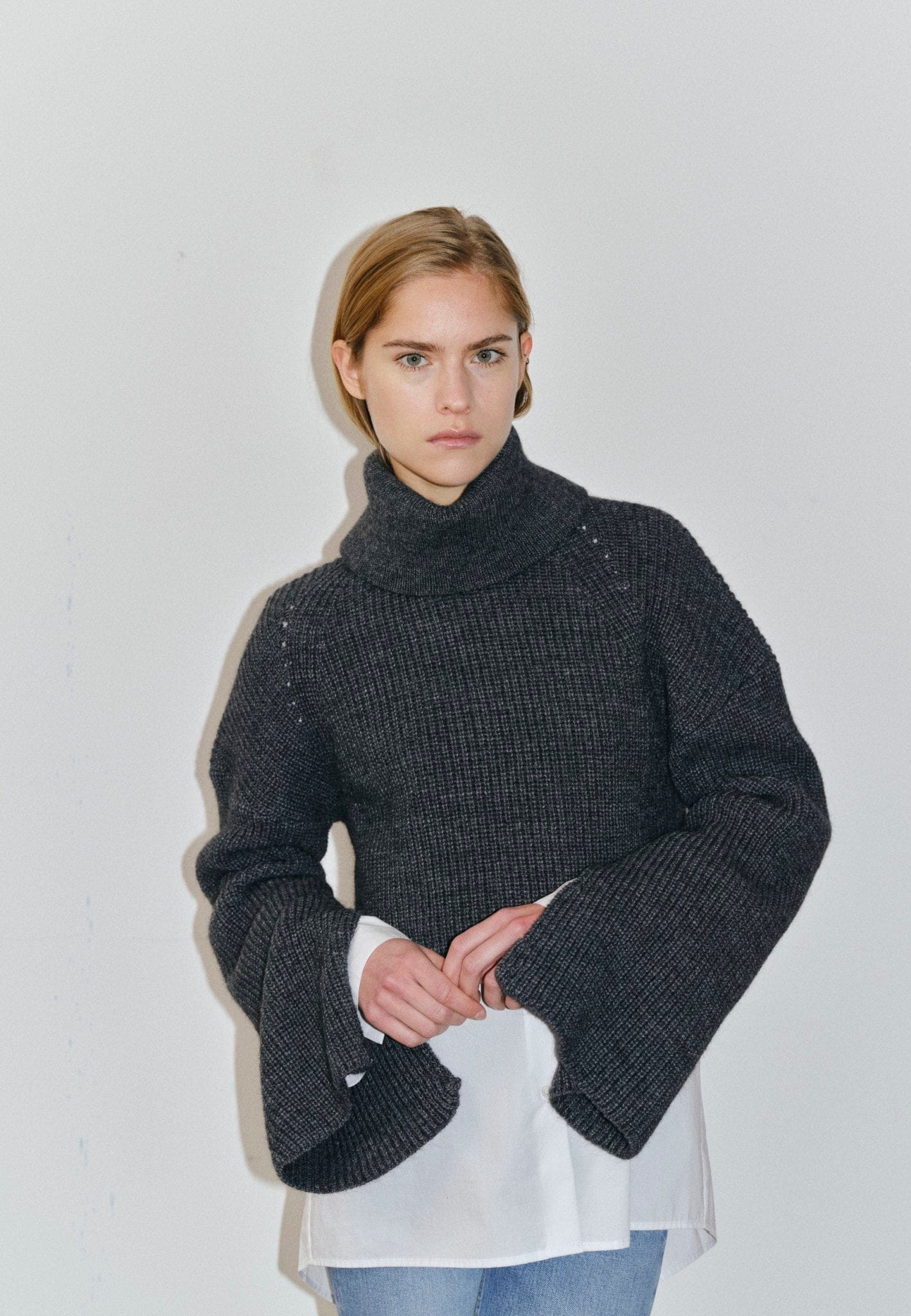 Aimee Knit Turtleneck - Dark Grey made by HERSKIND