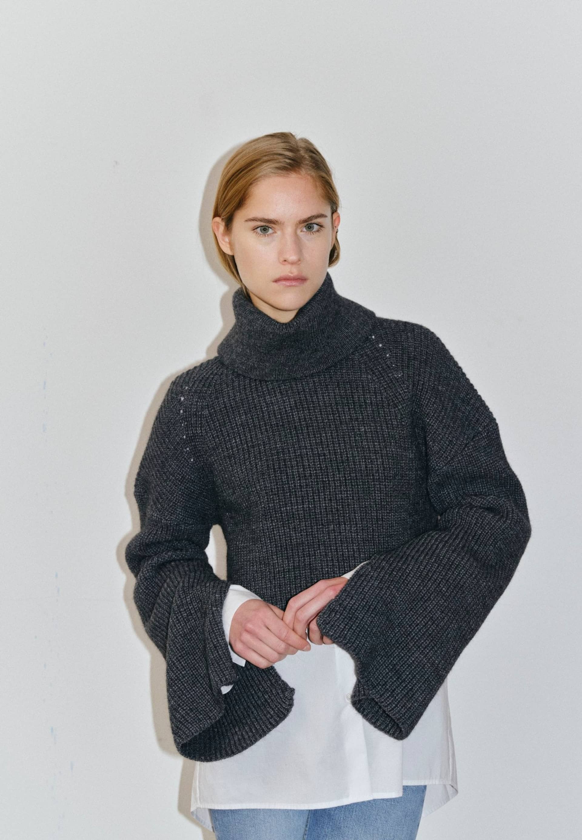 Aimee Knit Turtleneck - Dark Grey made by HERSKIND