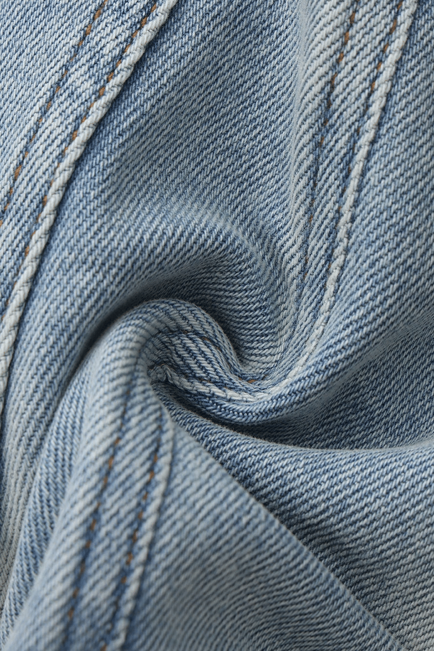 Lexi Low-Rise Light Blue Denim Mini Skirt made by Nana Jacqueline