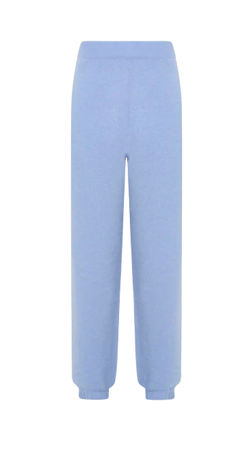 Fluffy Cashmere Jogger Pants in Blue made by CRUSH Collection