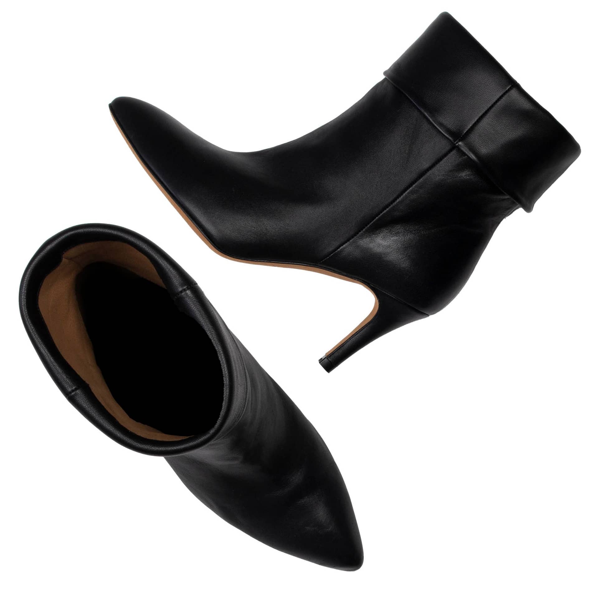 BLACK-COLORED ANKLE BOOTS made by Toral