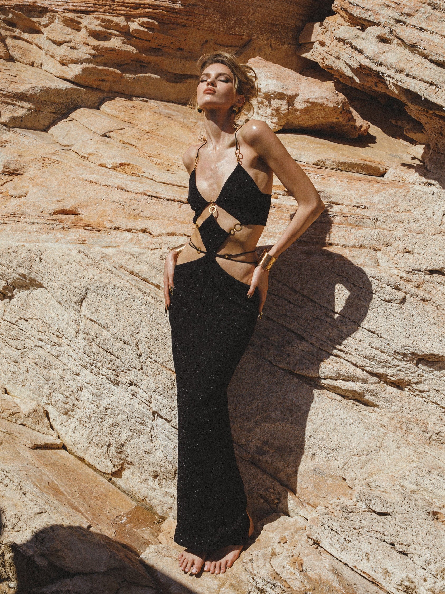 Omaira Dress (Black) in Black made by Nana Jacqueline