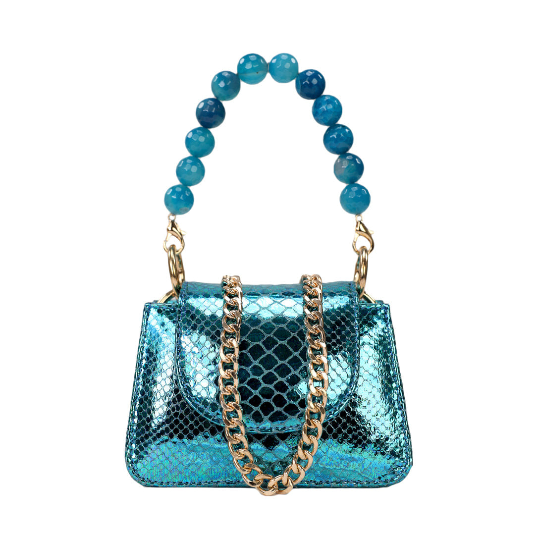 Horra - Metallic Turquoise - Mini Bag made by ALIEL