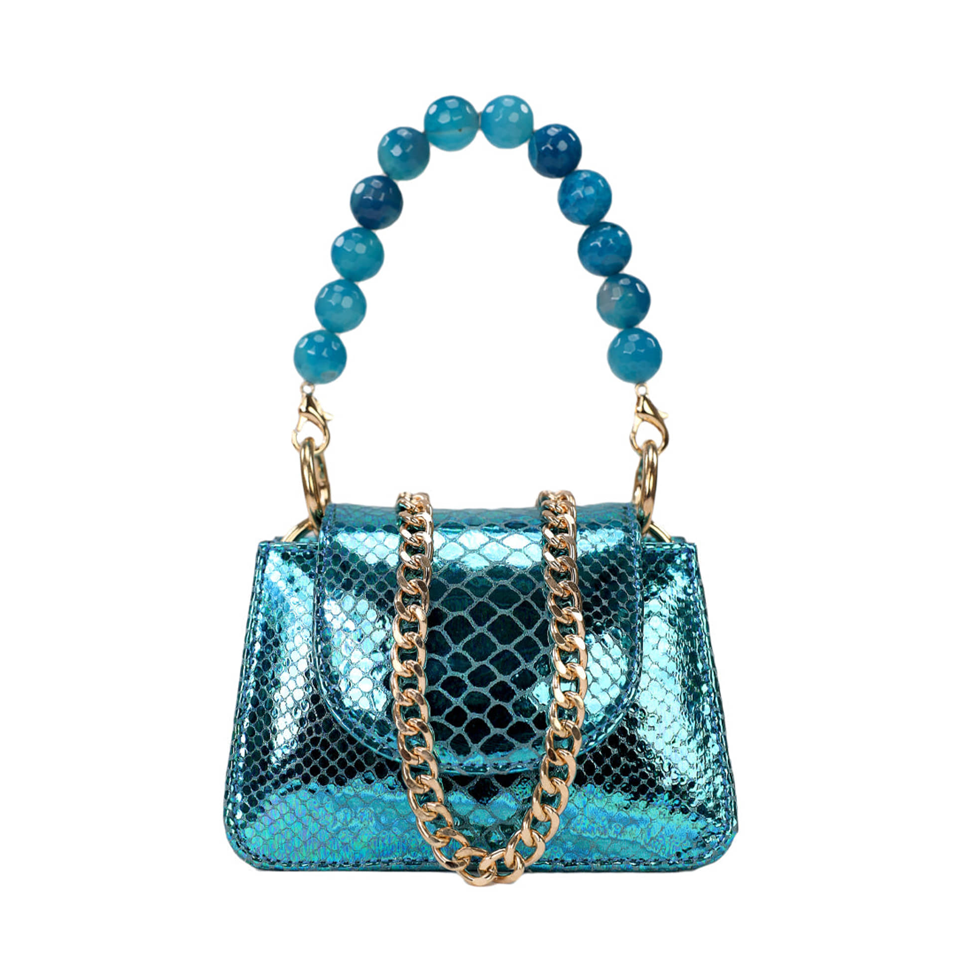 Horra - Metallic Turquoise - Mini Bag made by ALIEL