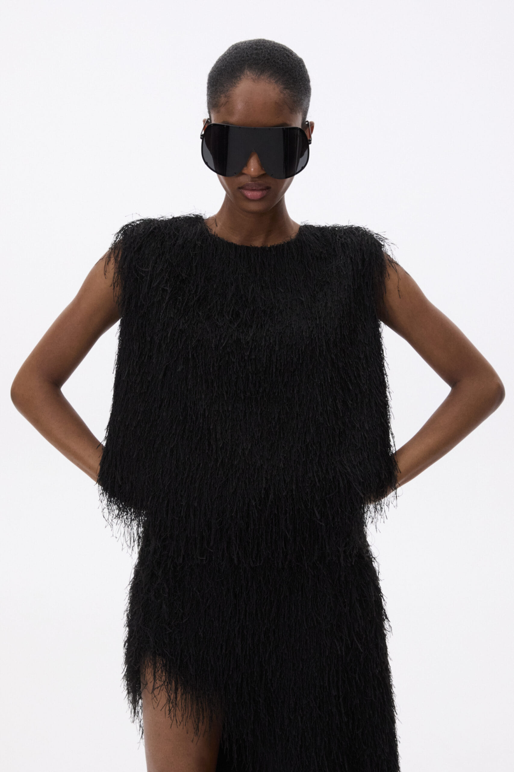 High-cut Top With Fringes made by YAVORSKA