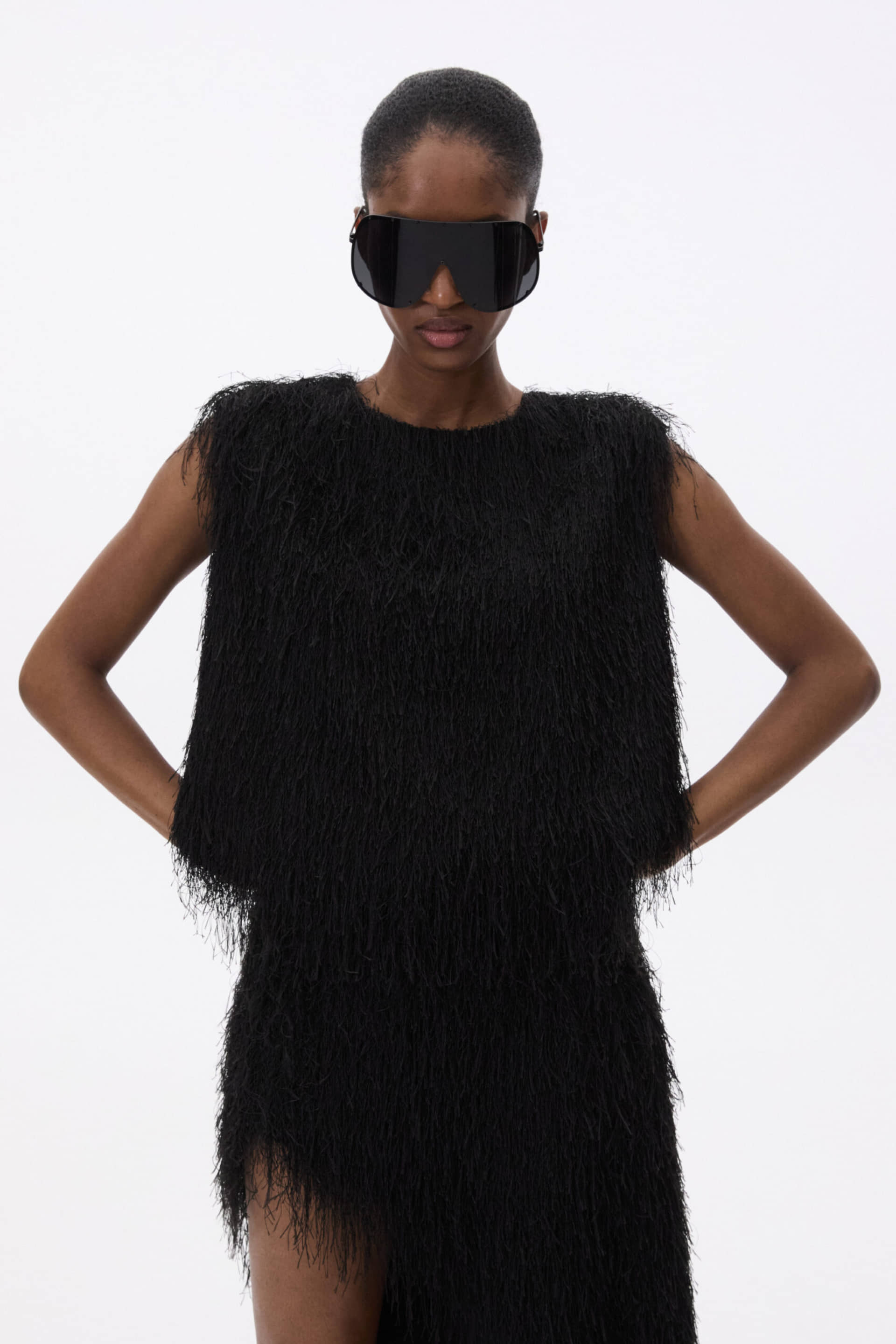 High-cut Top With Fringes made by YAVORSKA