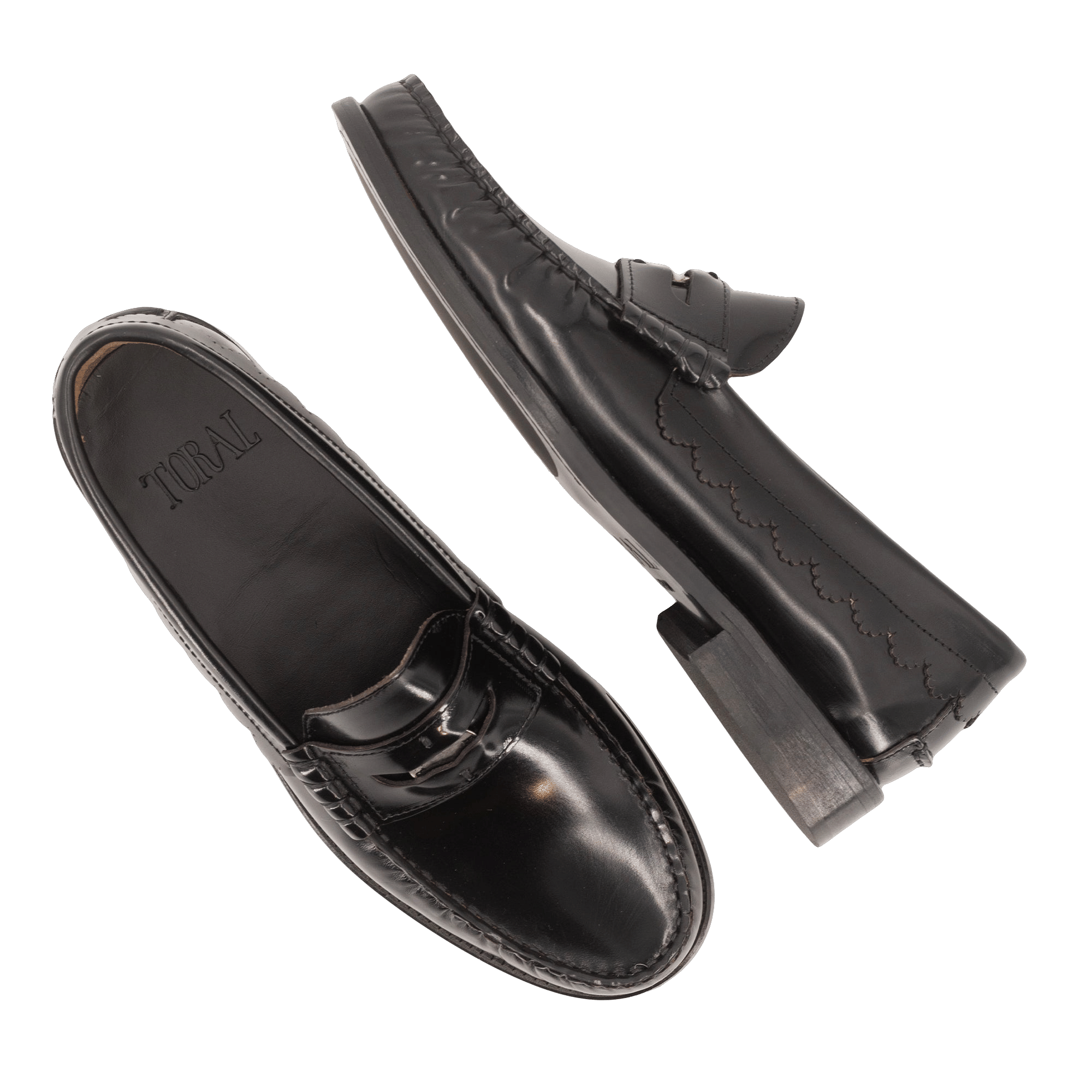 COIN BLACK  LOAFERS made by Toral
