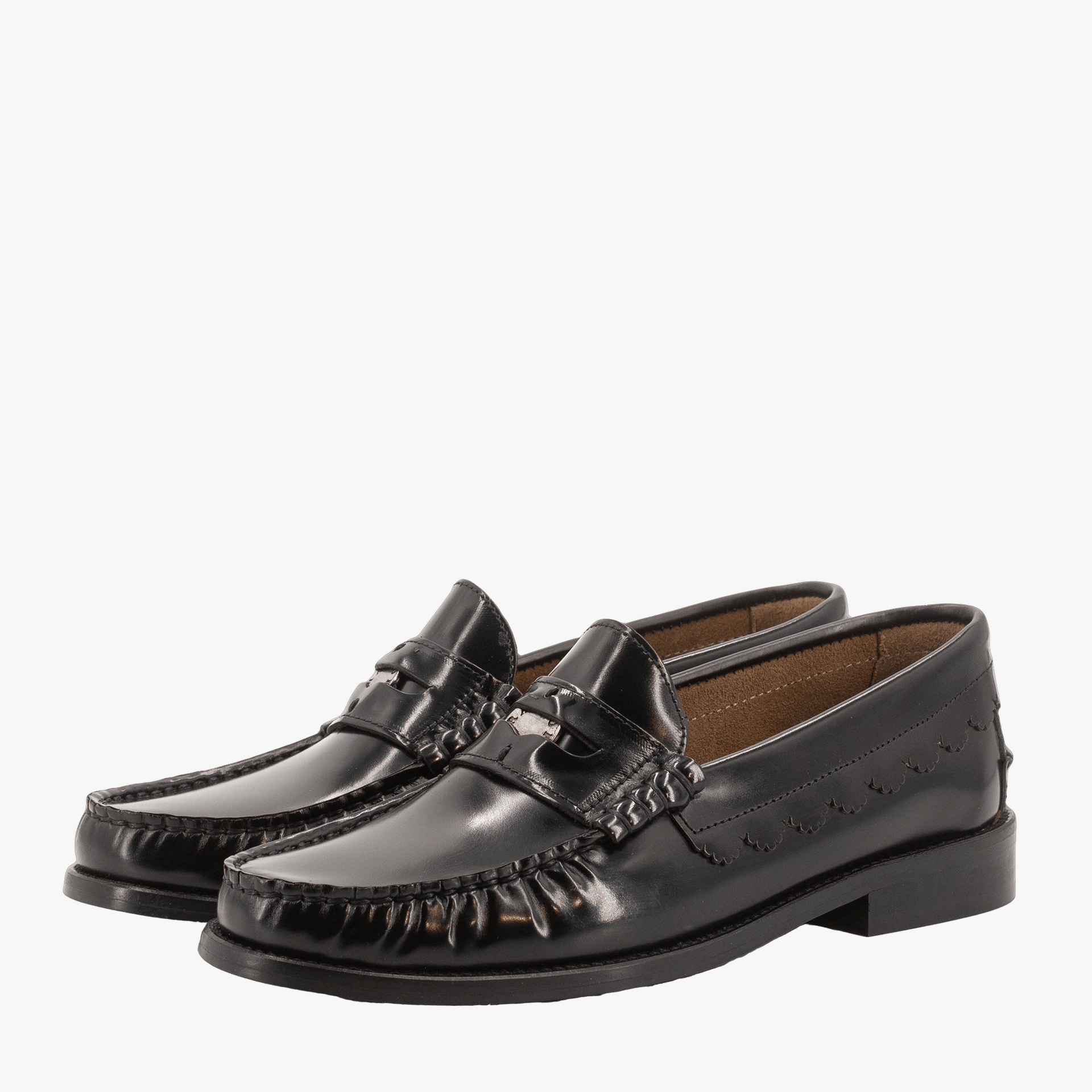 COIN BLACK LOAFERS made by Toral