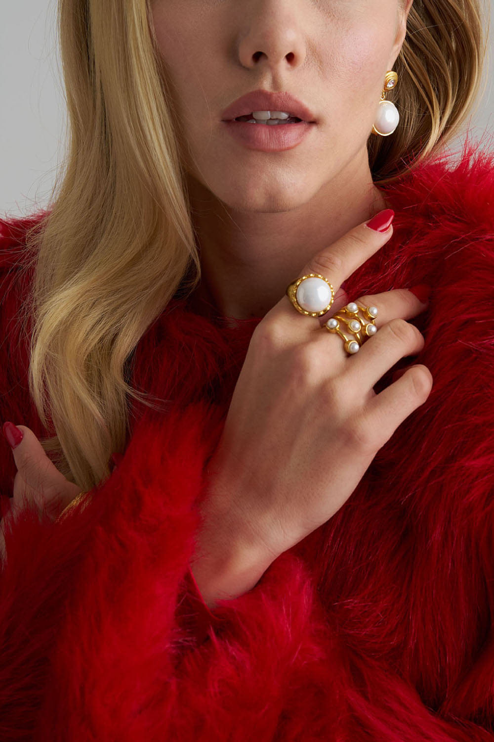 Multi Pearl Ring made by Lora Istanbul