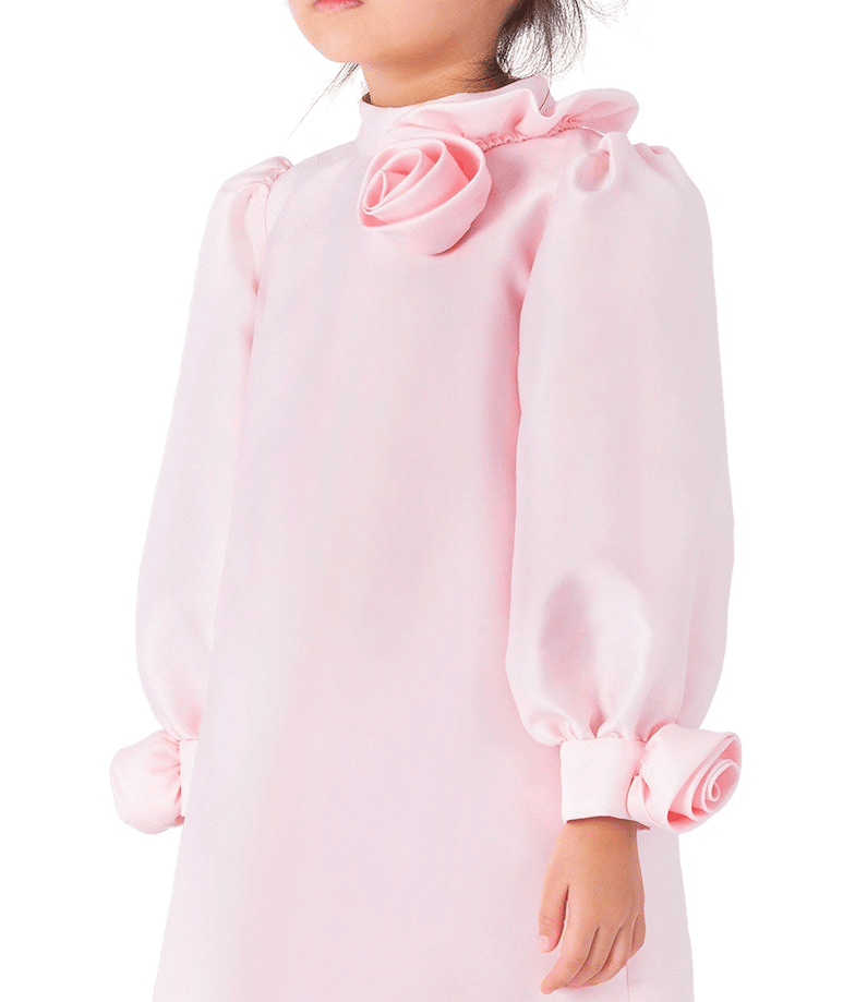 3D Rose Appliqué Girls Dress made by Mama Luma