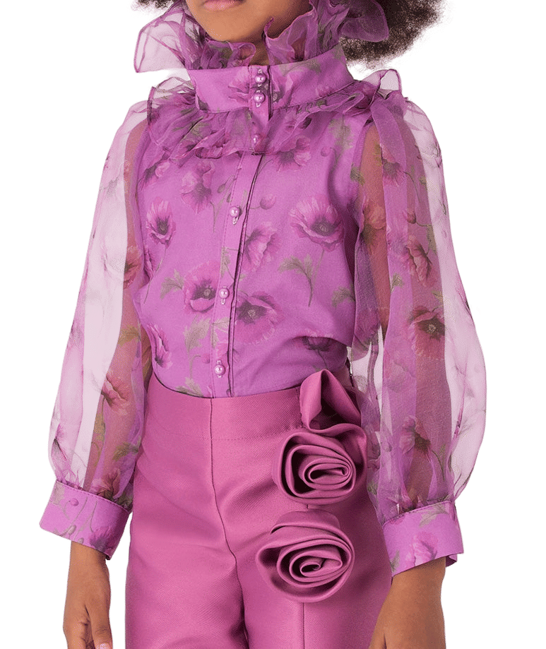 Organza Ruffles Girls Outfit | 2 Pieces made by Mama Luma