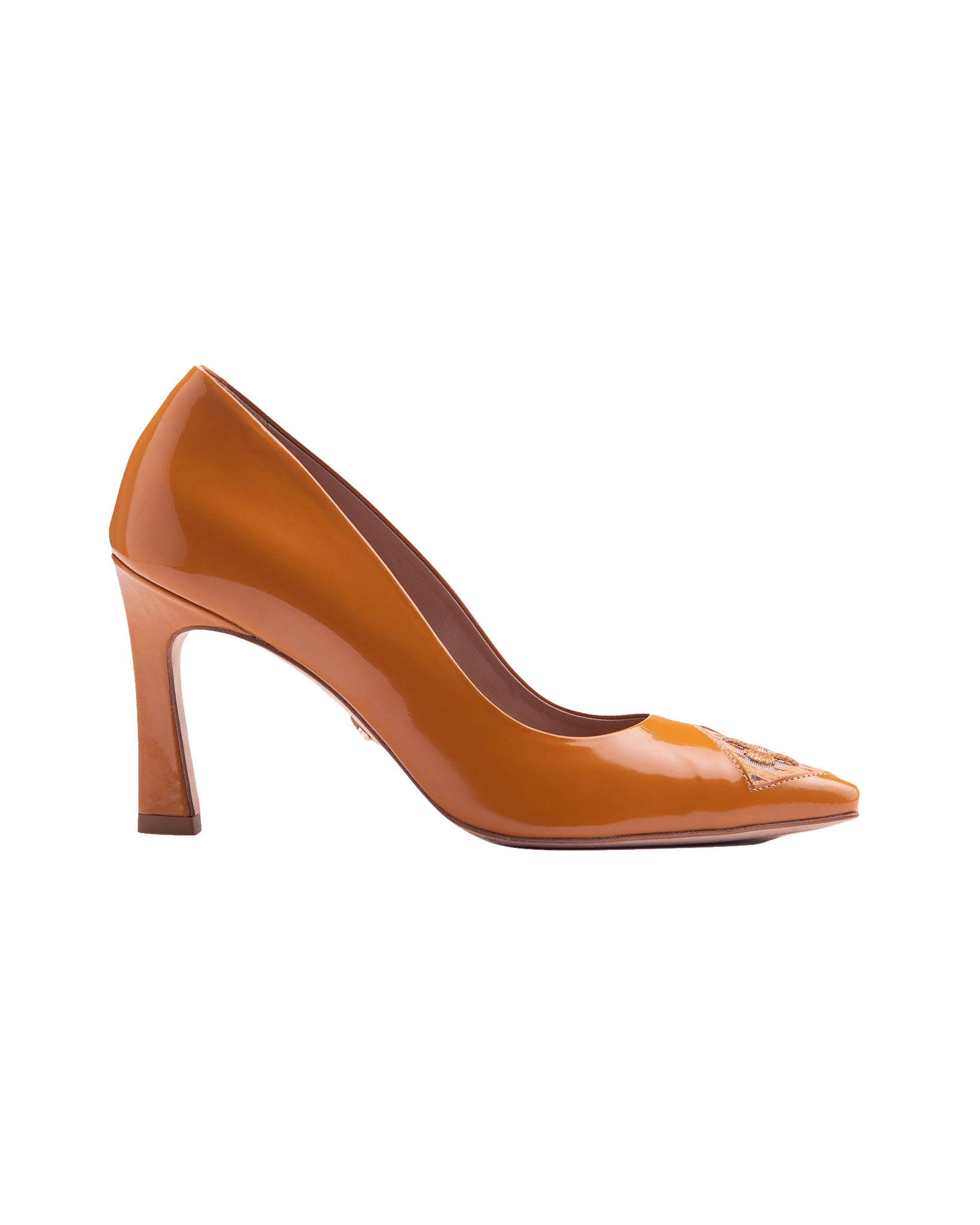 Fiorellini Pump in Semi-Patent Leather 85 Peru Brown in Brown made by ATANA