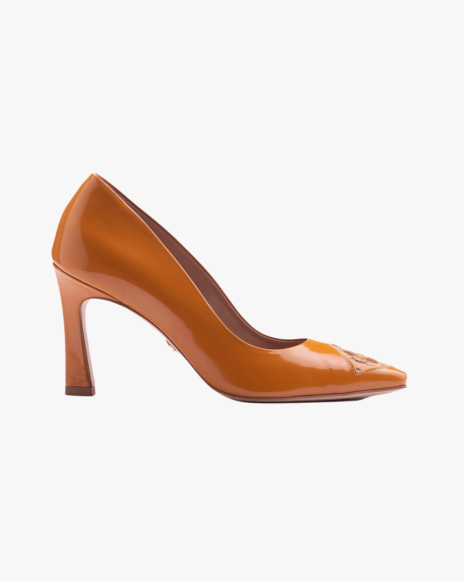Fiorellini Pump in Semi-Patent Leather 85 Peru Brown in Brown made by ATANA