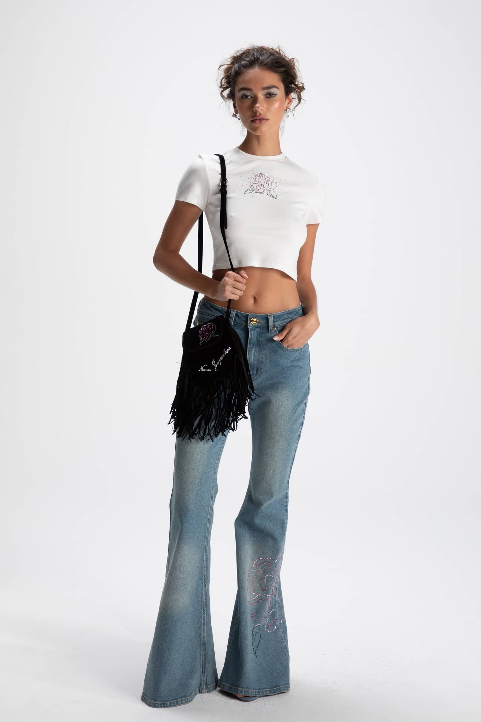 Elle Baby Tee (White) (Final Sale) in White made by Nana Jacqueline