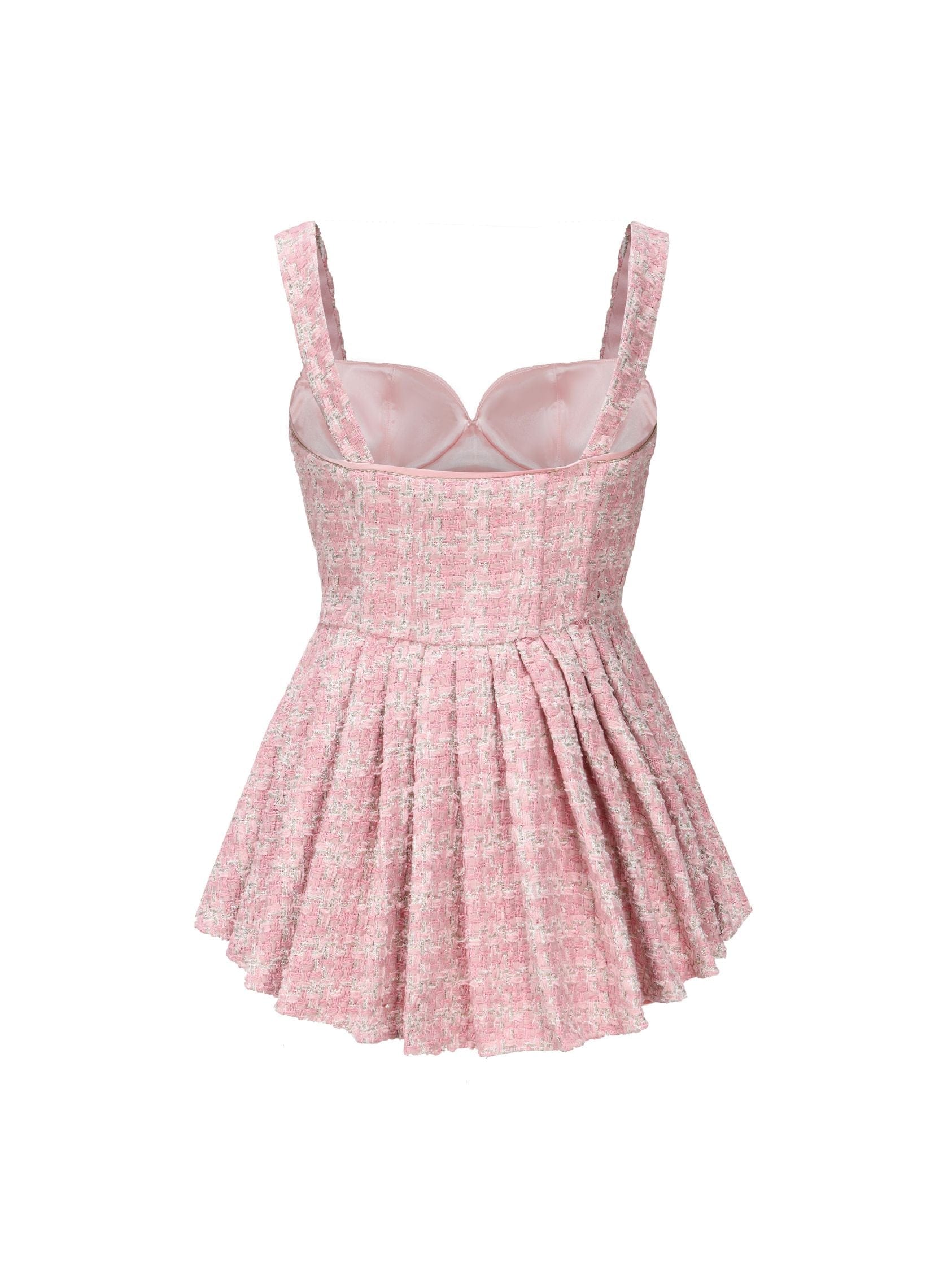 Chelsea Tweed Dress (Pink) in Pink made by Nana Jacqueline
