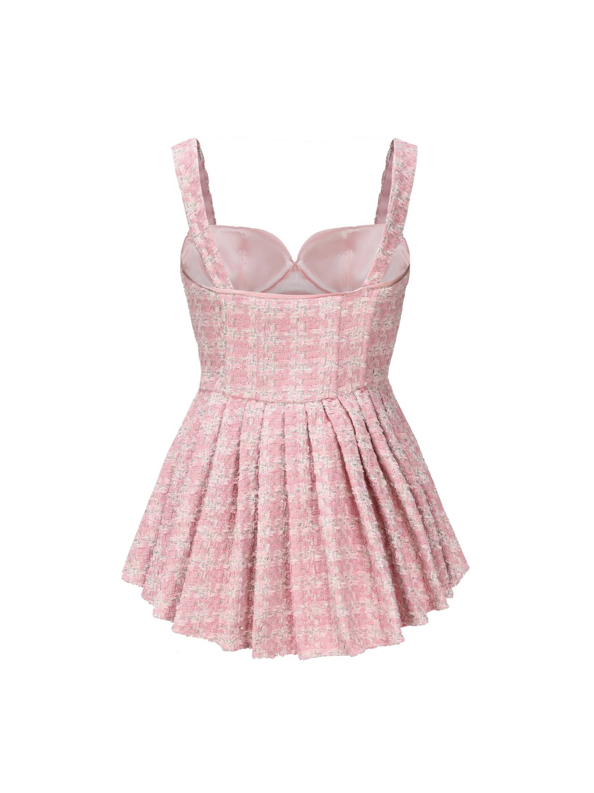 Chelsea Tweed Dress (Pink) in Pink made by Nana Jacqueline