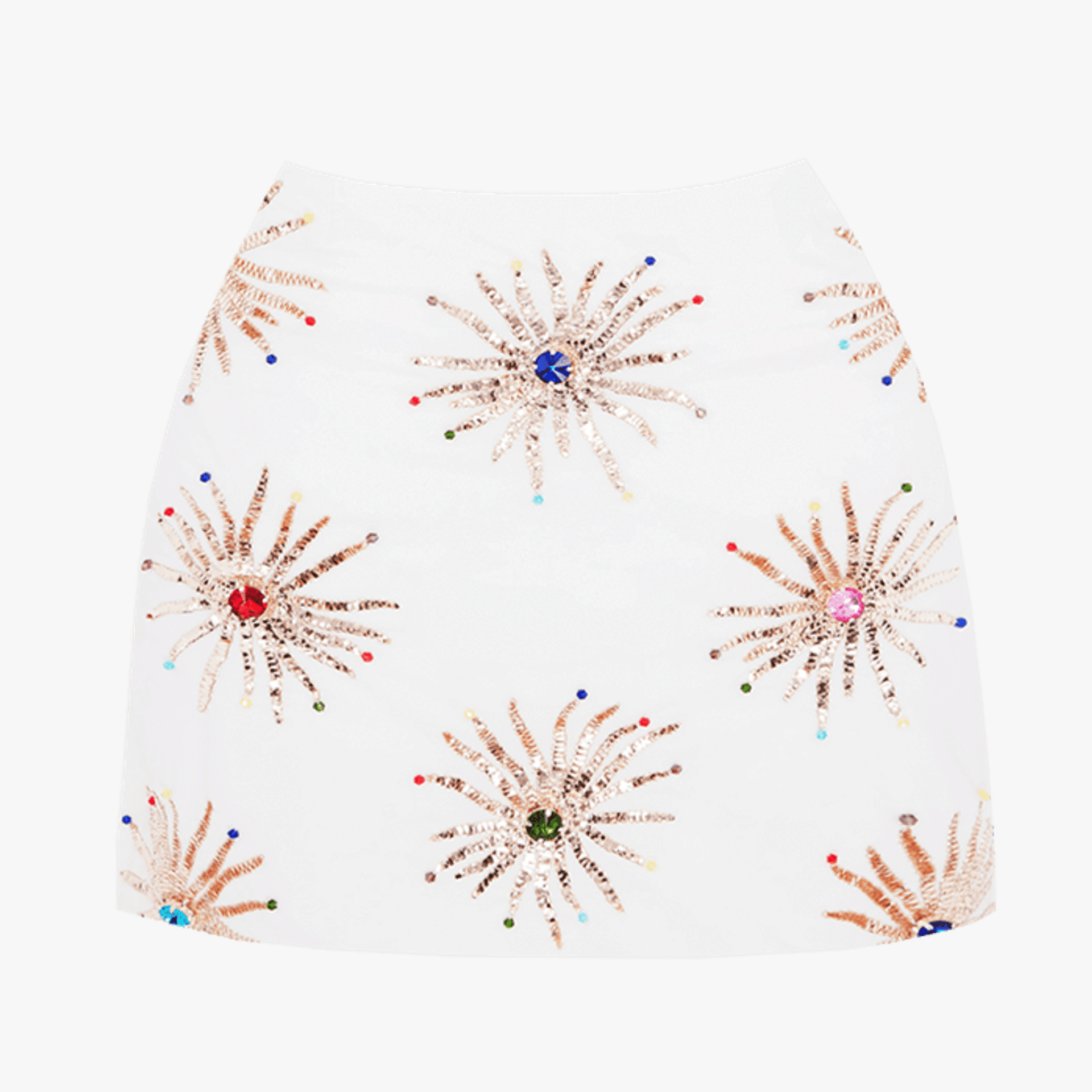 Callie Co-ord Luxe Mini Skirt White in White made by Oceanus Swimwear