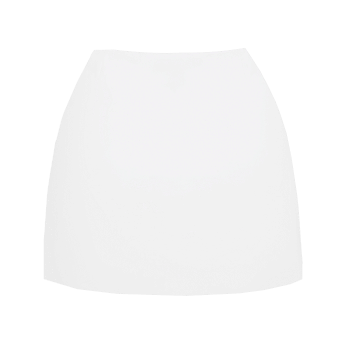Callie Co-ord Luxe Mini Skirt White in White made by Oceanus Swimwear