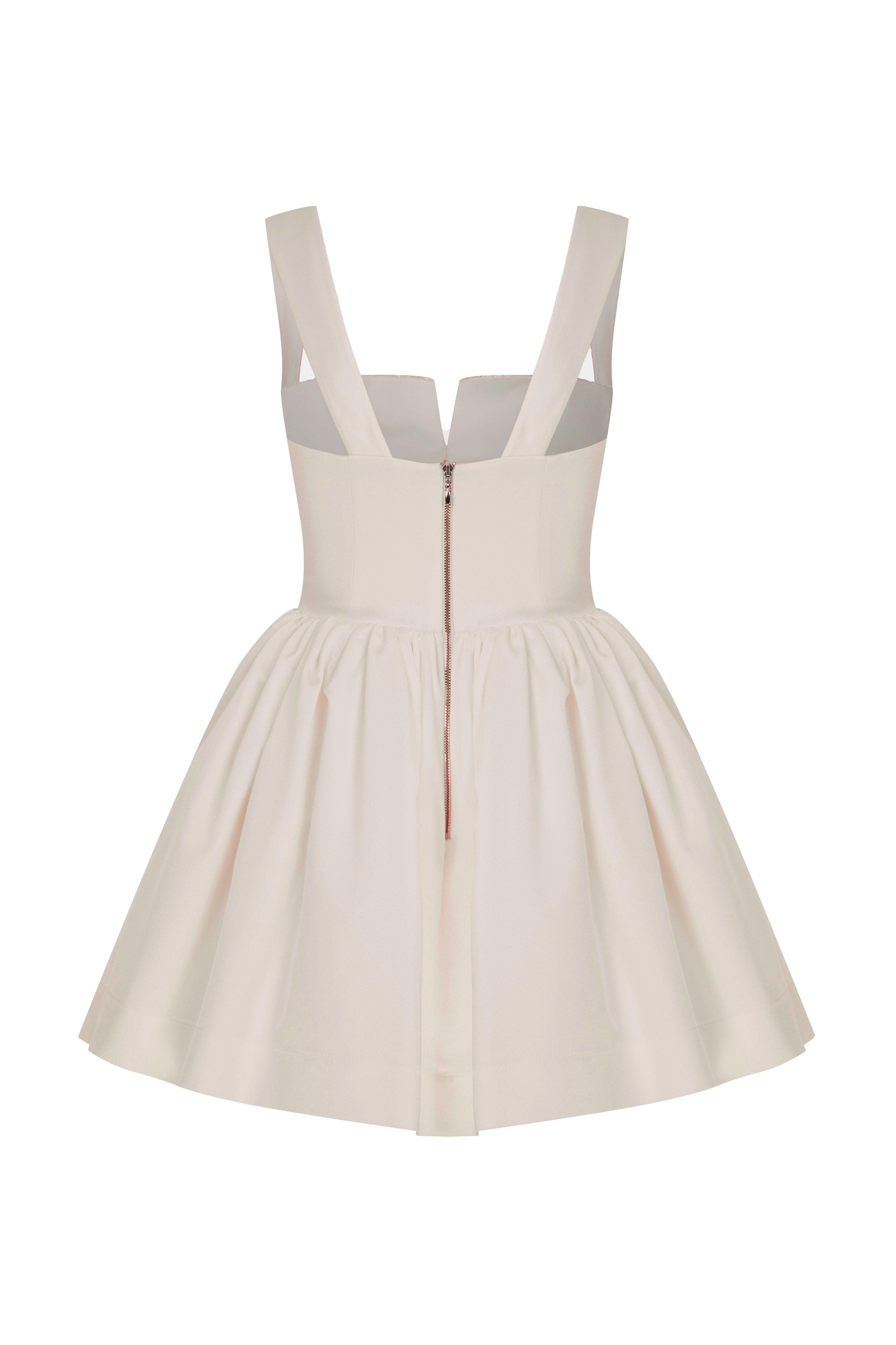 Leanne Satin Mini Dress In Sorbet made by Nazli Ceren