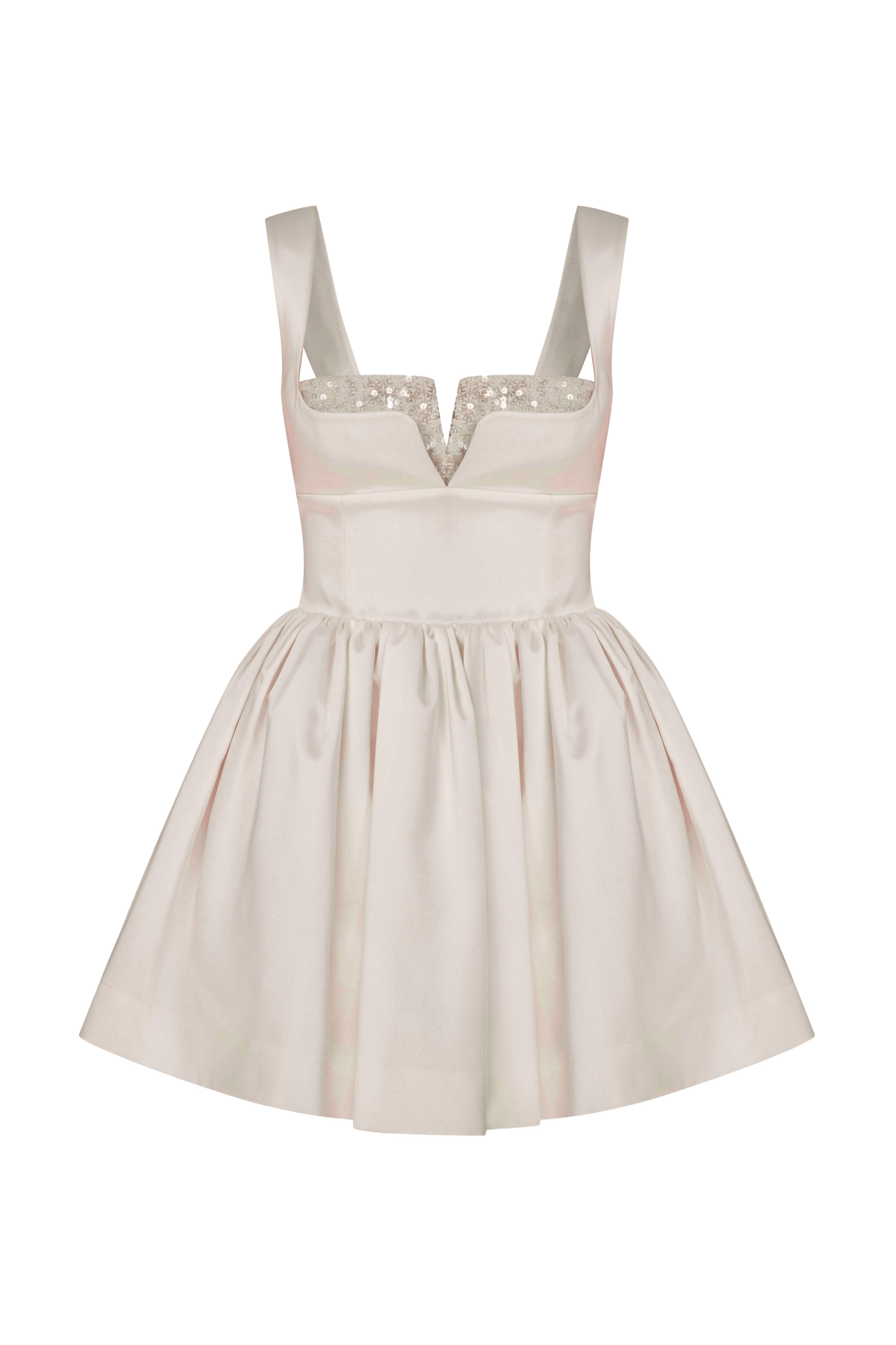 Leanne Satin Mini Dress In Sorbet made by Nazli Ceren