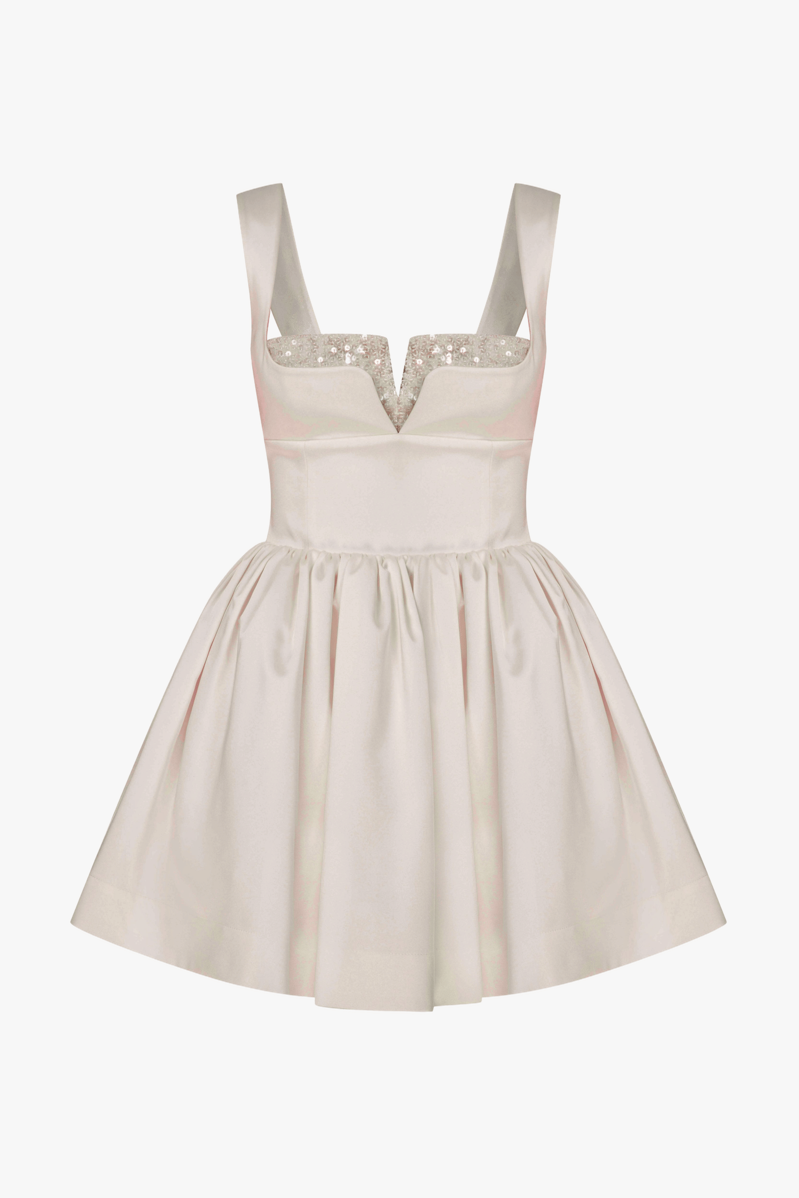 Leanne Satin Mini Dress In Sorbet made by Nazli Ceren