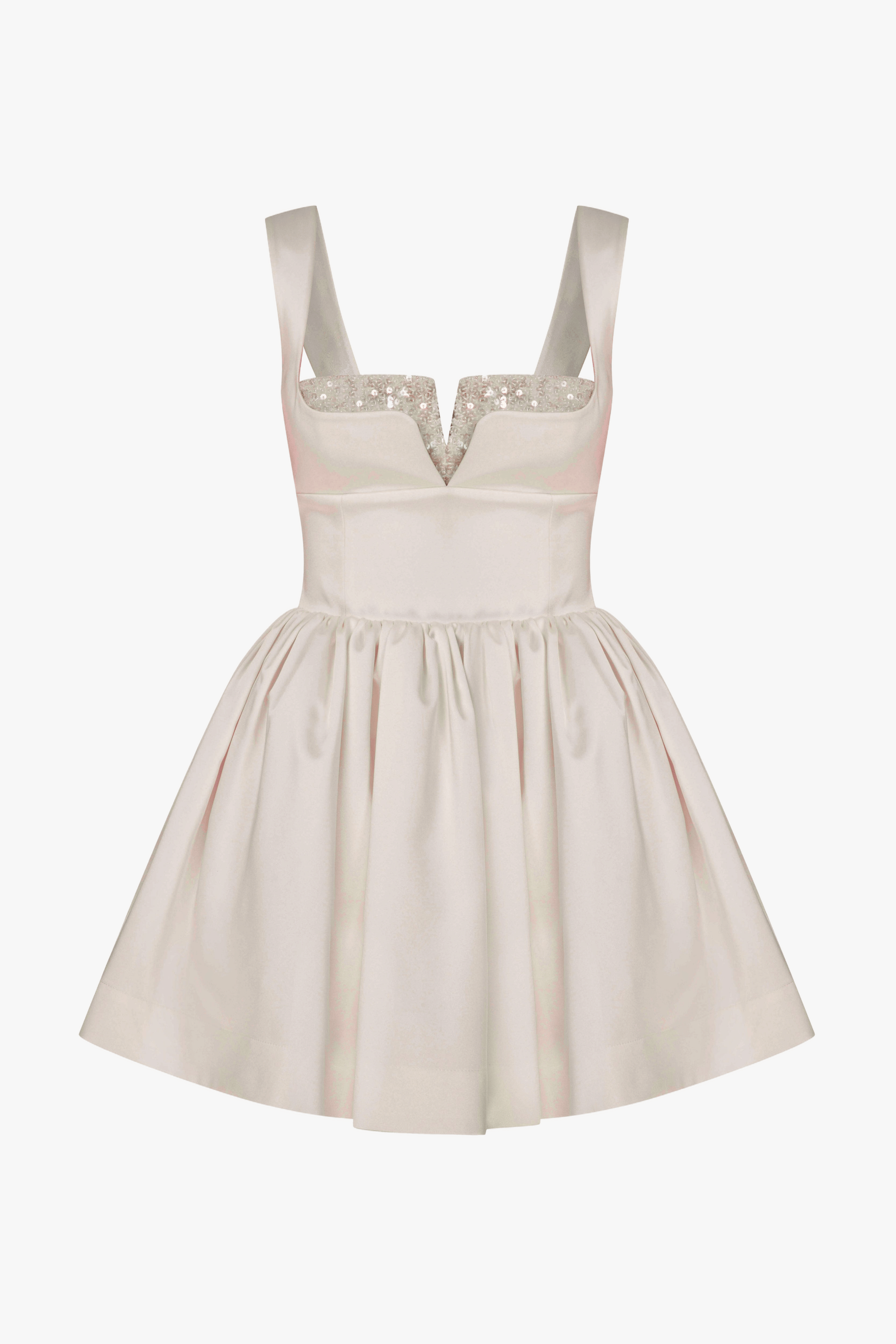 Leanne Satin Mini Dress In Sorbet made by Nazli Ceren