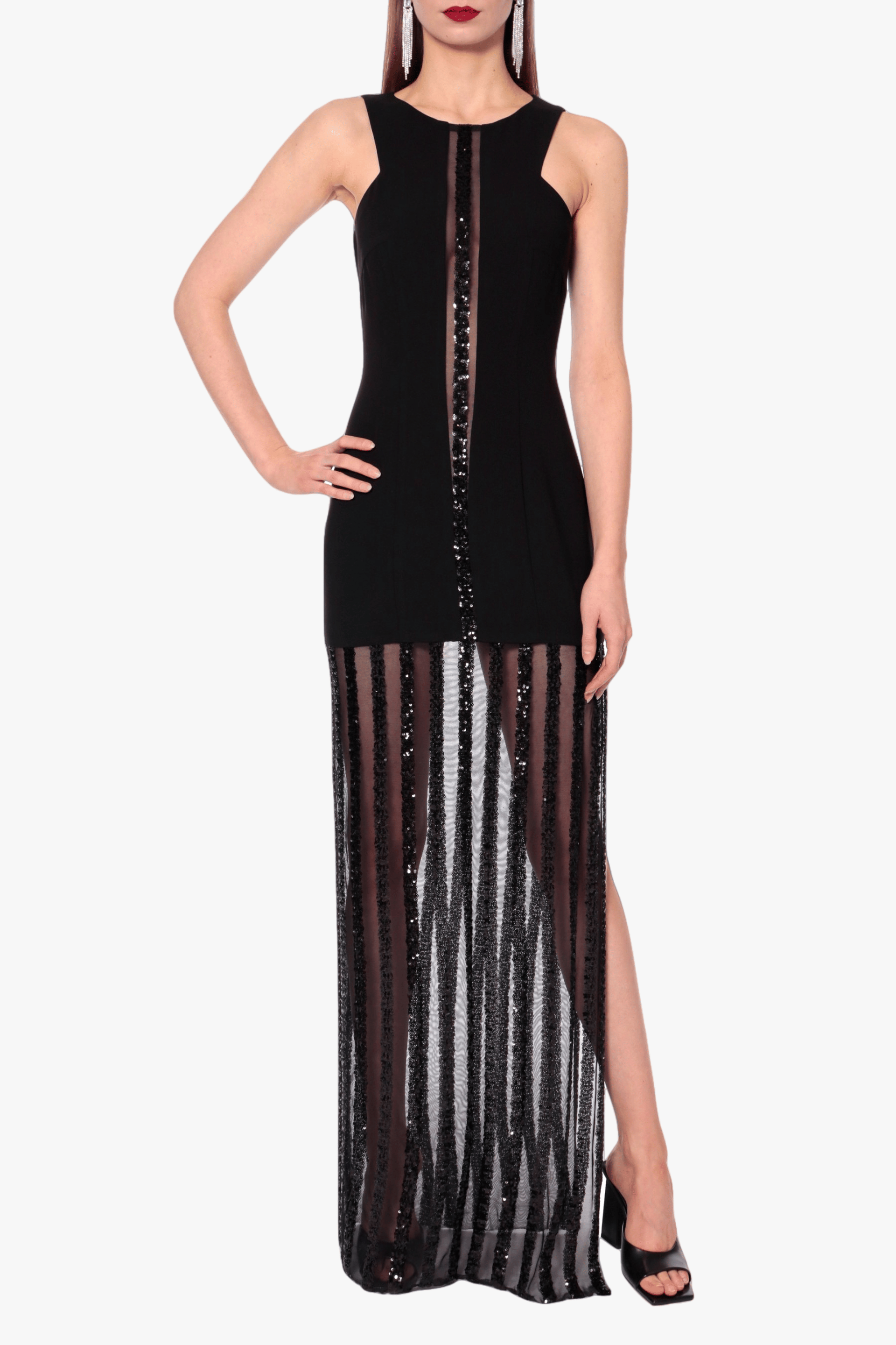 Dress Charlotte Black Magic in Black made by HALEWSKI