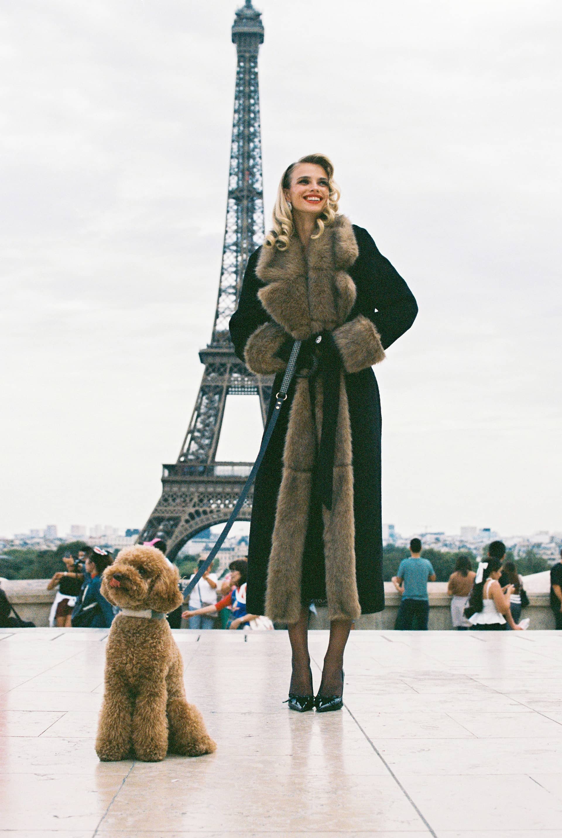 Adriana Faux Fur Coat (Black & Brown) made by Nana Jacqueline