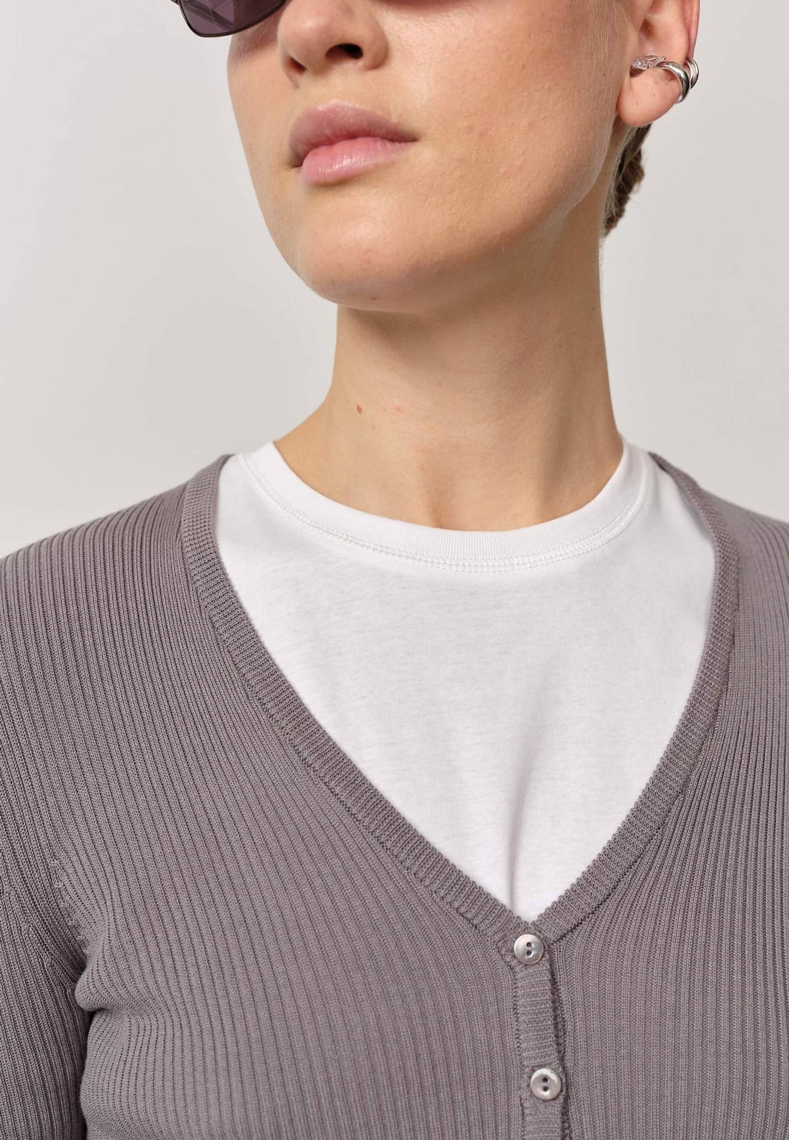 ChiChi Knit Cardigan - Light Grey made by HERSKIND