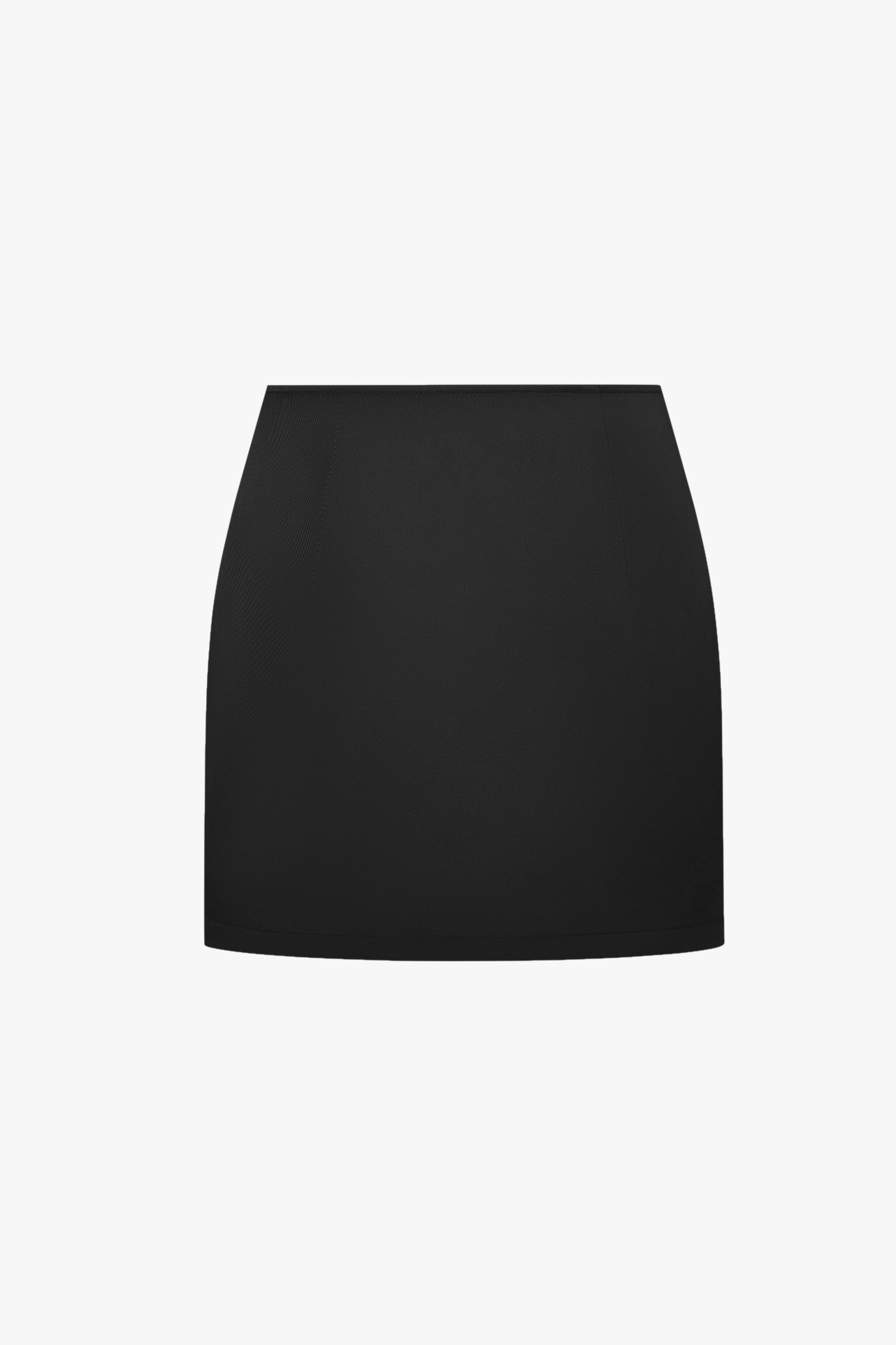 ZIRCON BUTTON MINI SKIRT made by KEBURIA