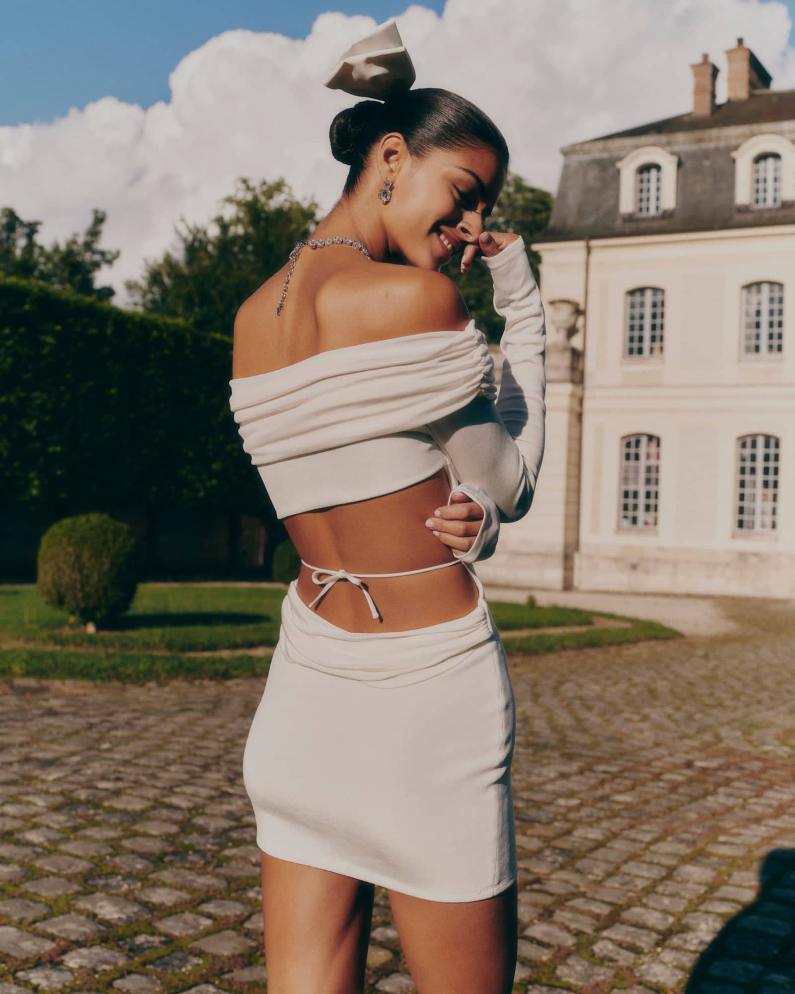 Chantel Dress (White) made by Nana Jacqueline