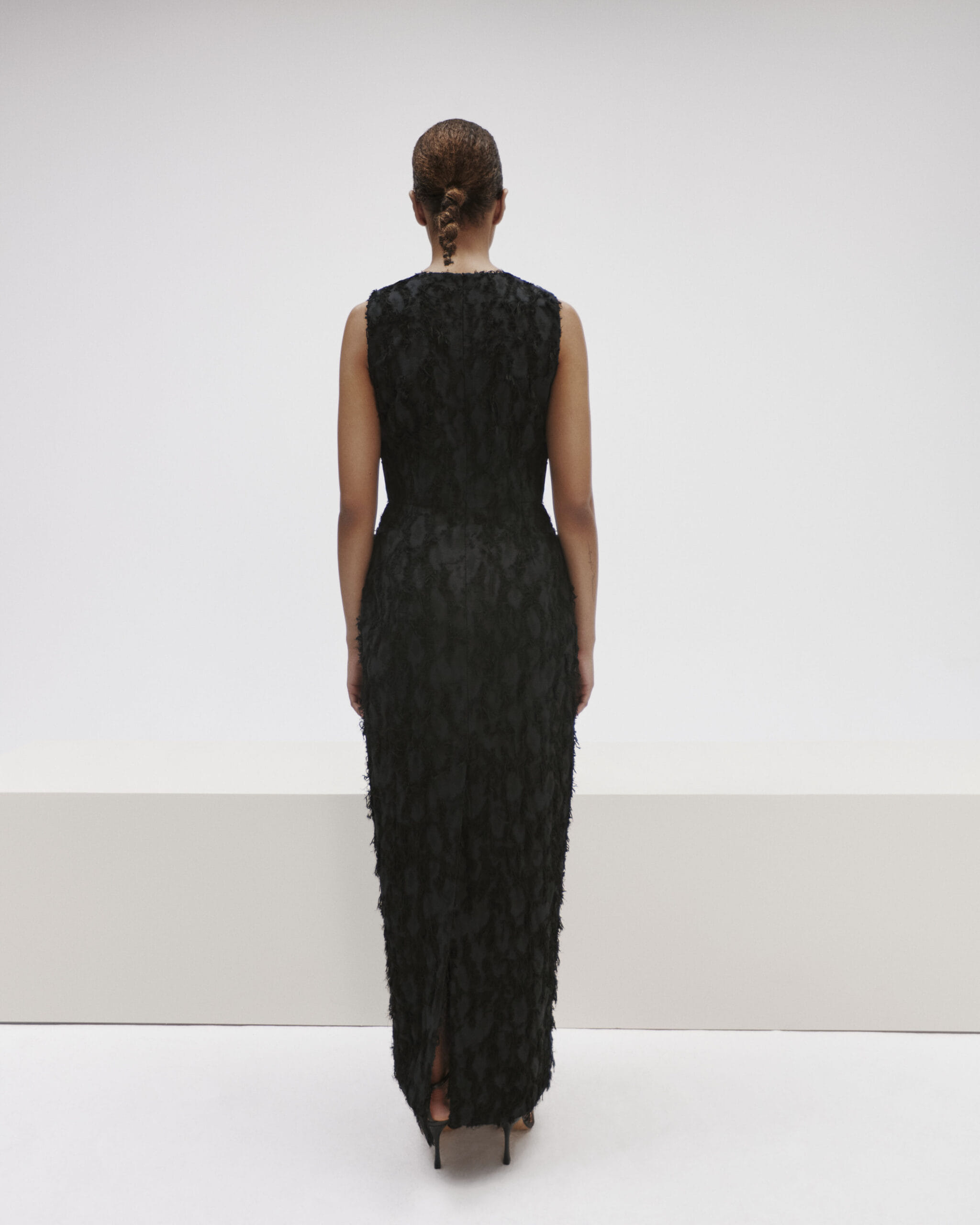 Fitted Dress With Brushed Details made by YAVORSKA