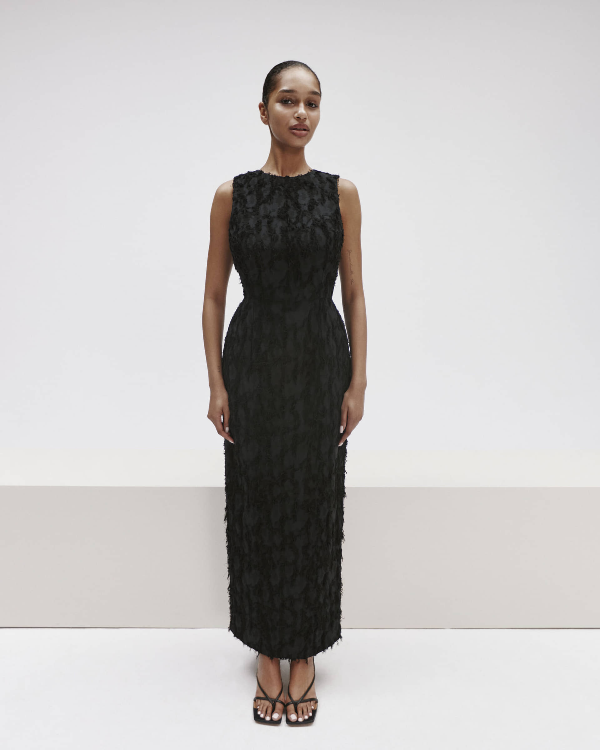 Fitted Dress With Brushed Details made by YAVORSKA