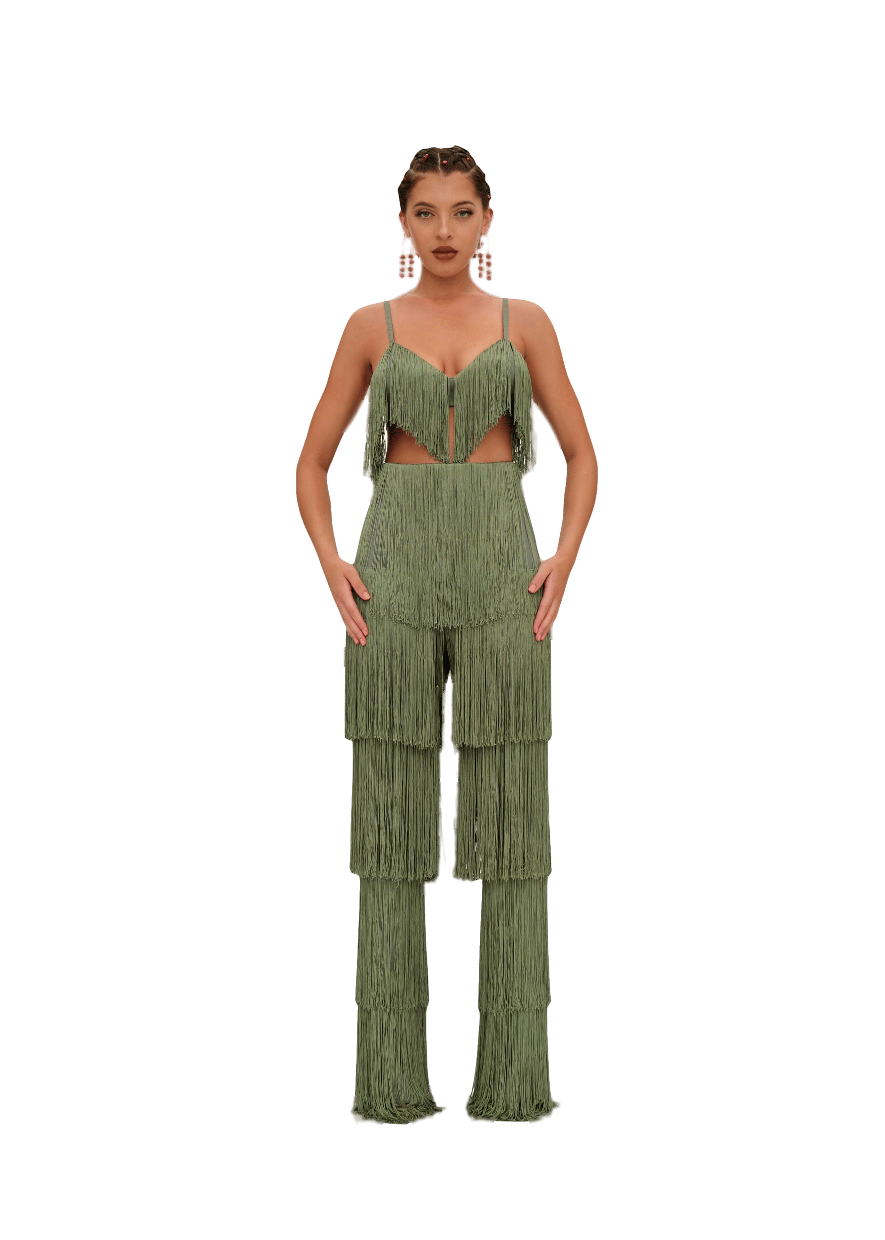 Andrea Iyamah | OBI PANTS | Women's Black High waisted pants | Seezona