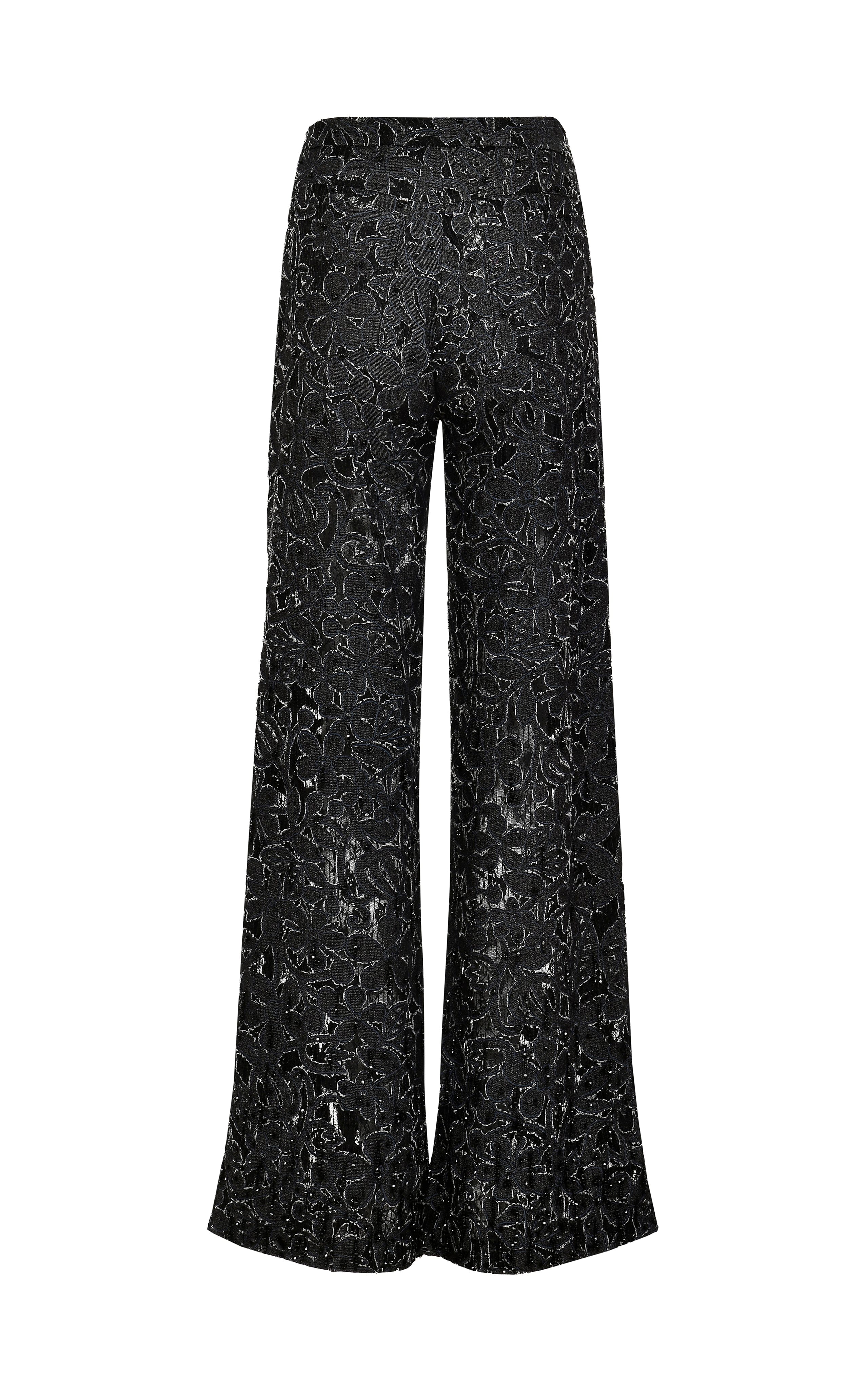 Chloe Lace Denim Pants - Handembroidered made by Francesca Miranda
