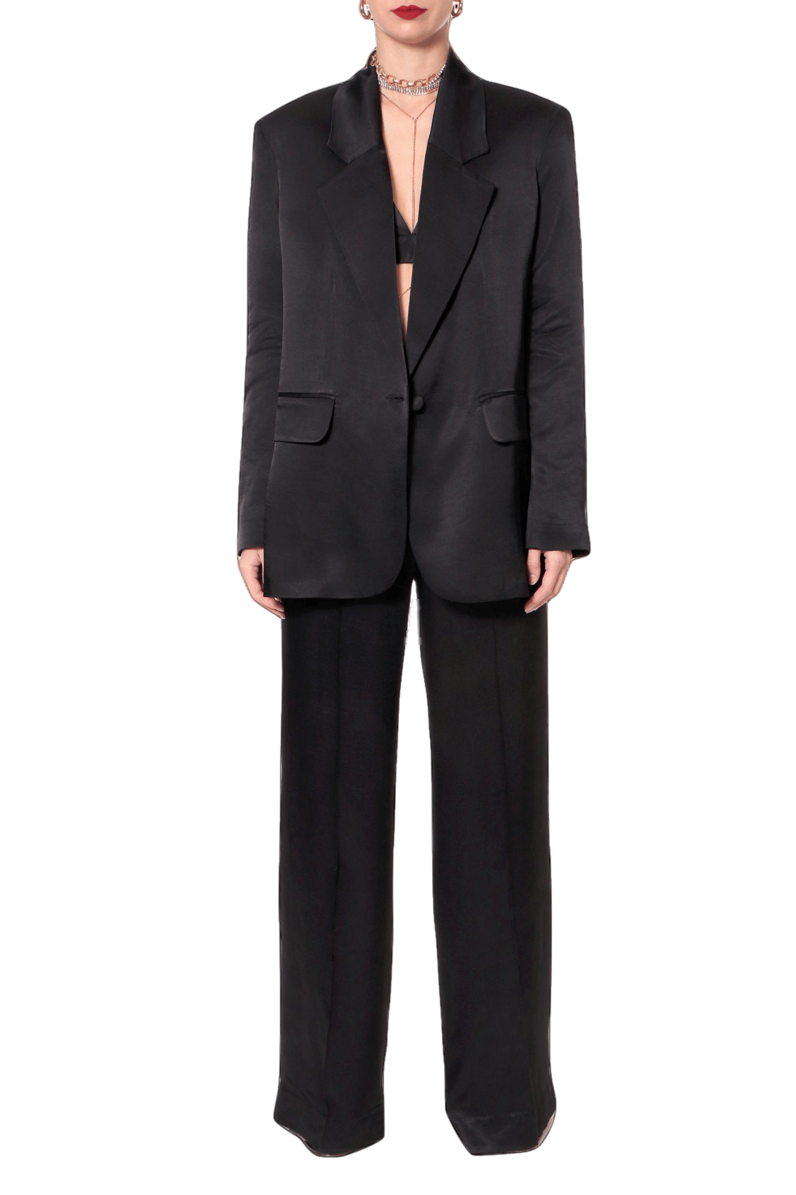 Blazer Bellamy Glossy Black in Black made by HALEWSKI