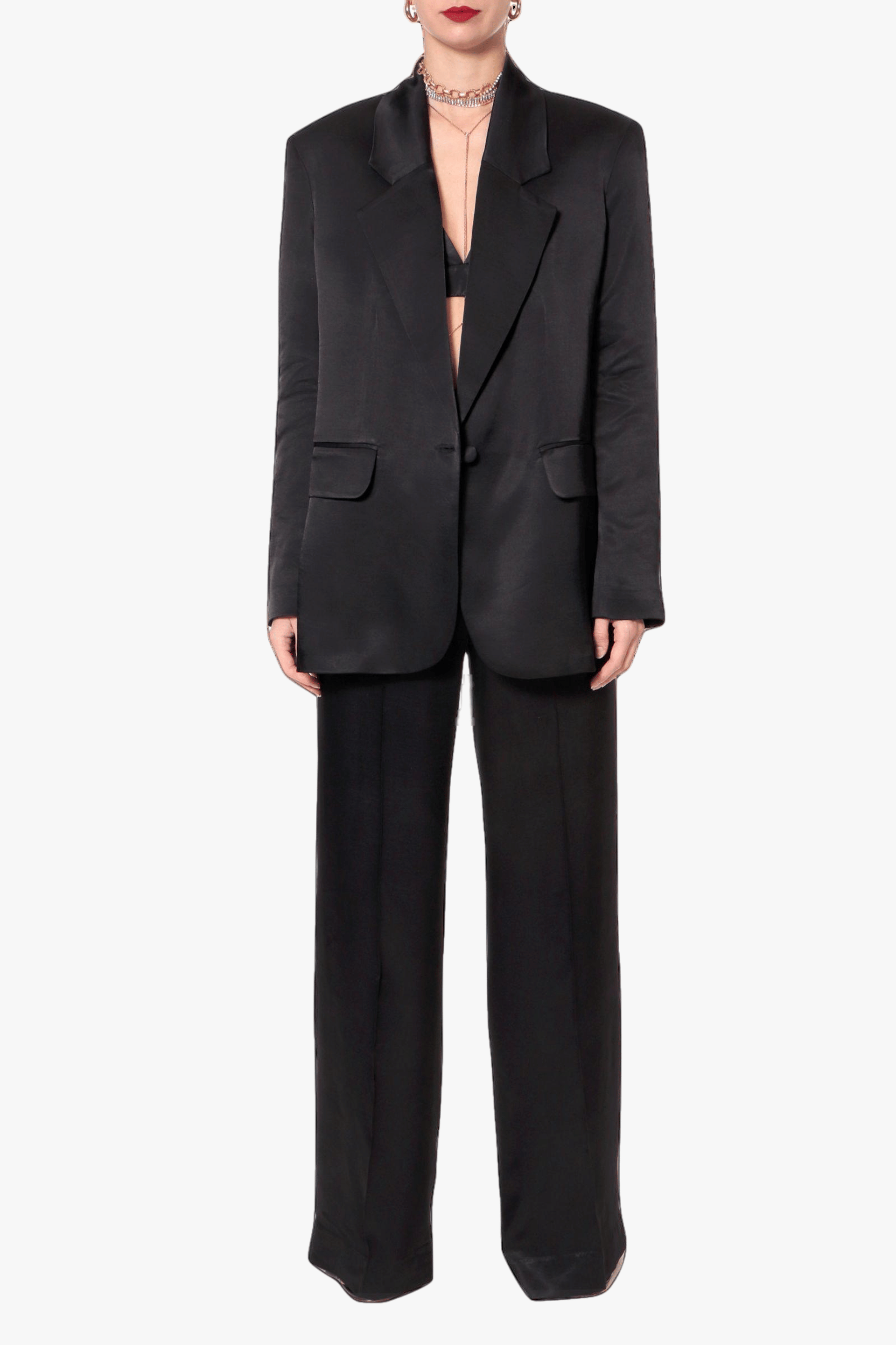 Blazer Bellamy Glossy Black in Black made by HALEWSKI