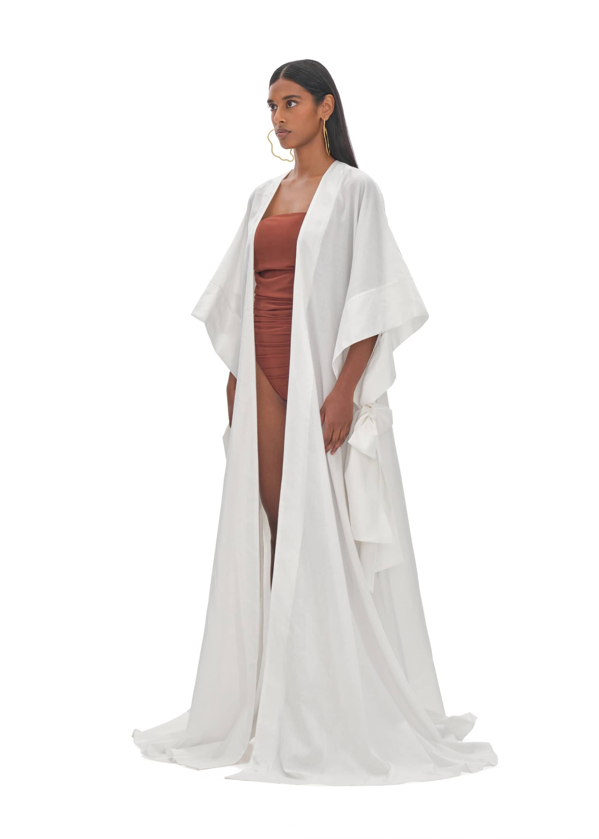 GAMBA IVORY ROBE made by Andrea Iyamah