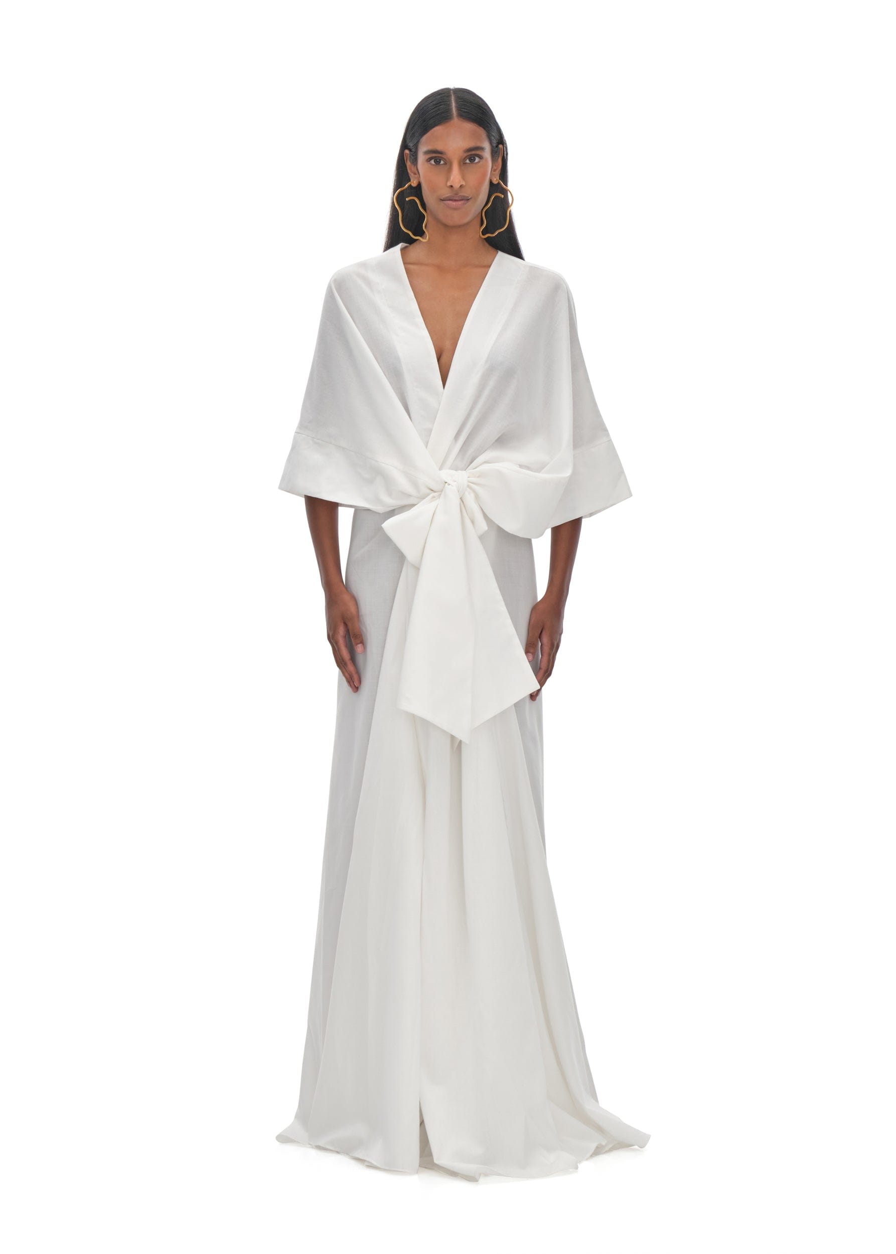 GAMBA IVORY ROBE made by Andrea Iyamah