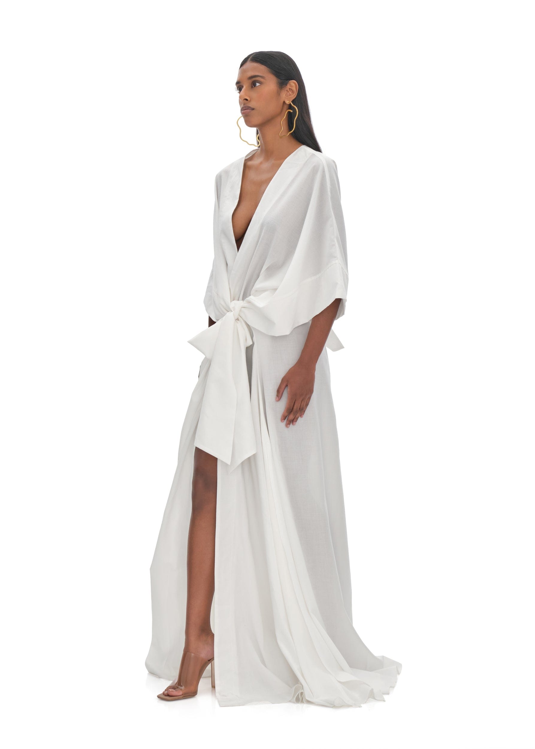 GAMBA IVORY ROBE made by Andrea Iyamah