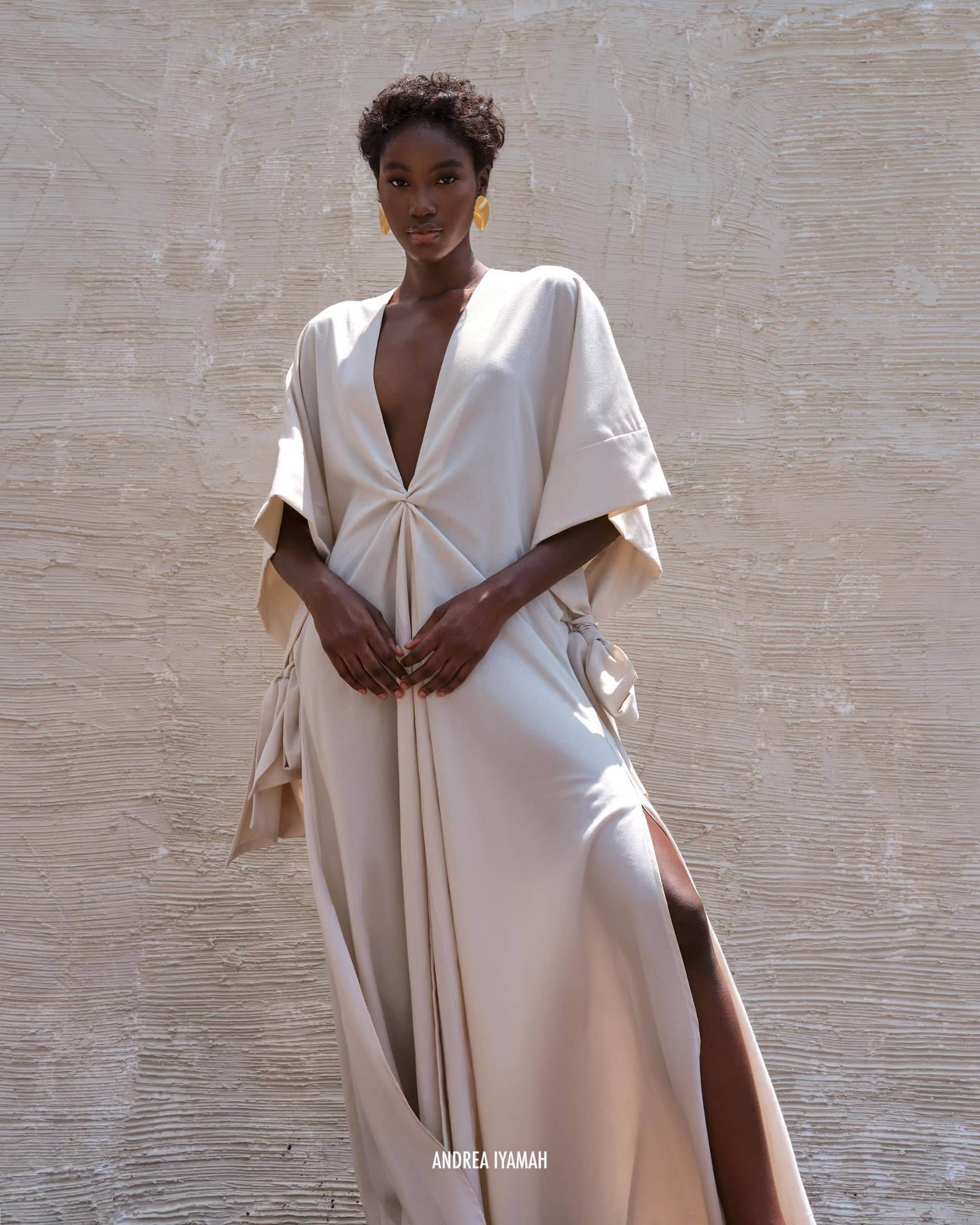 GAMBA IVORY ROBE made by Andrea Iyamah