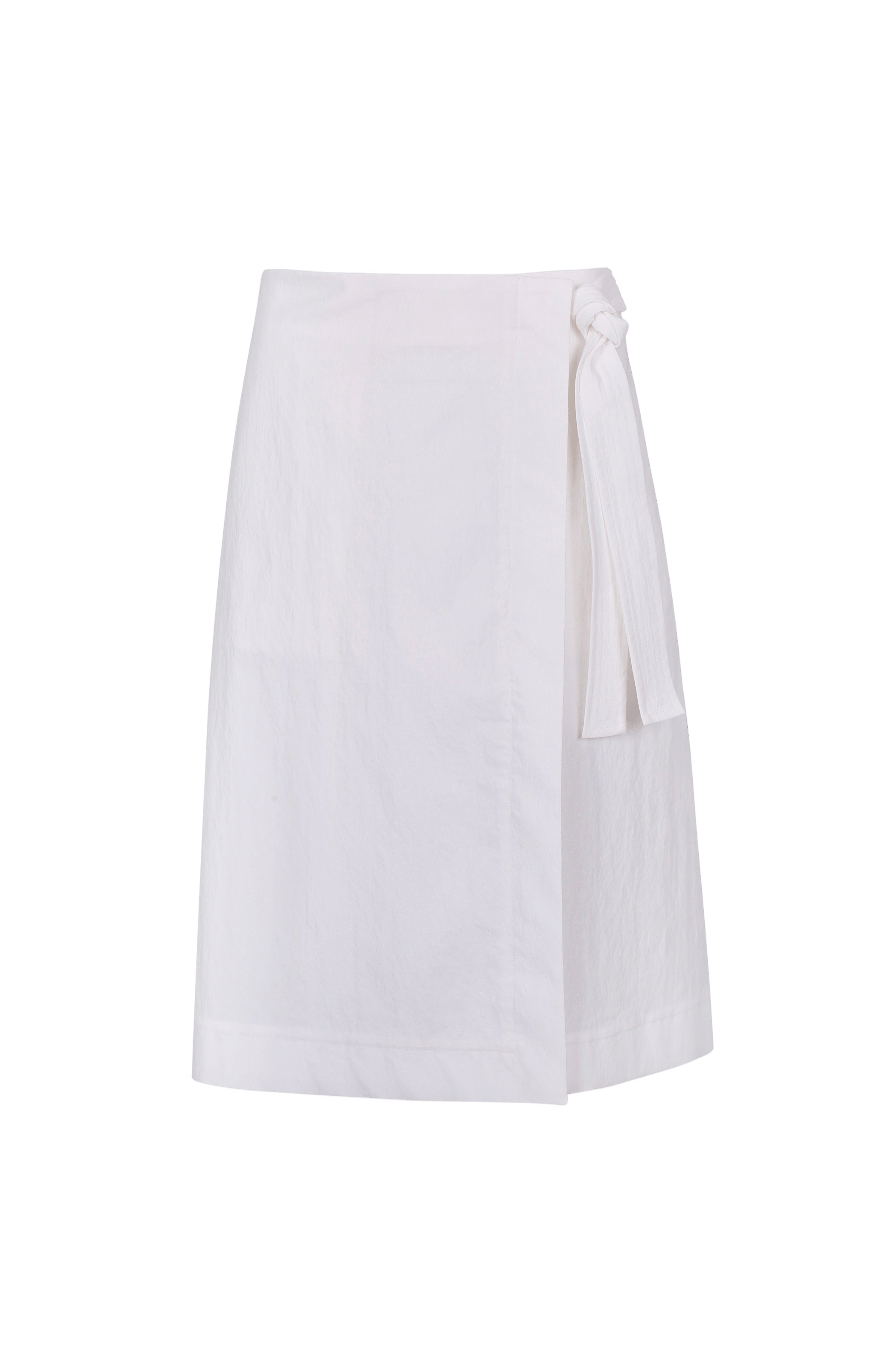 WHITE COTTON WRAP SKIRT made by YIBRI