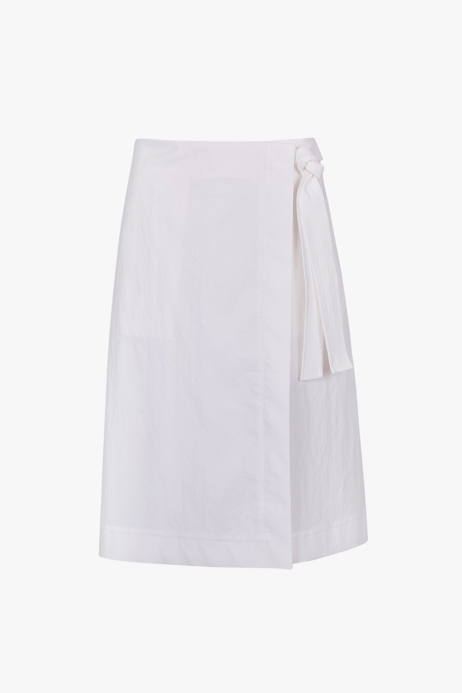 WHITE COTTON WRAP SKIRT made by YIBRI