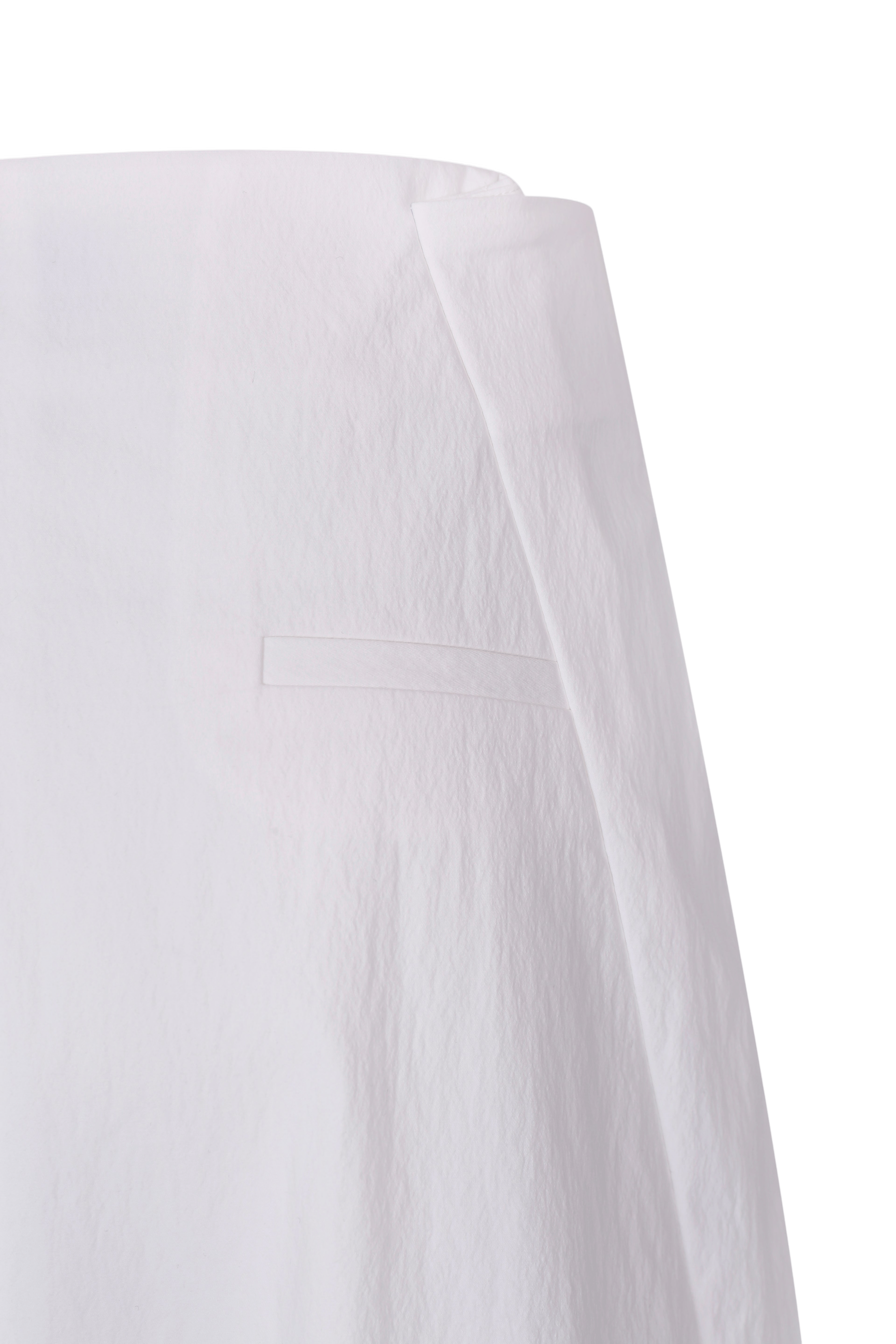 WHITE COTTON WRAP SKIRT made by YIBRI