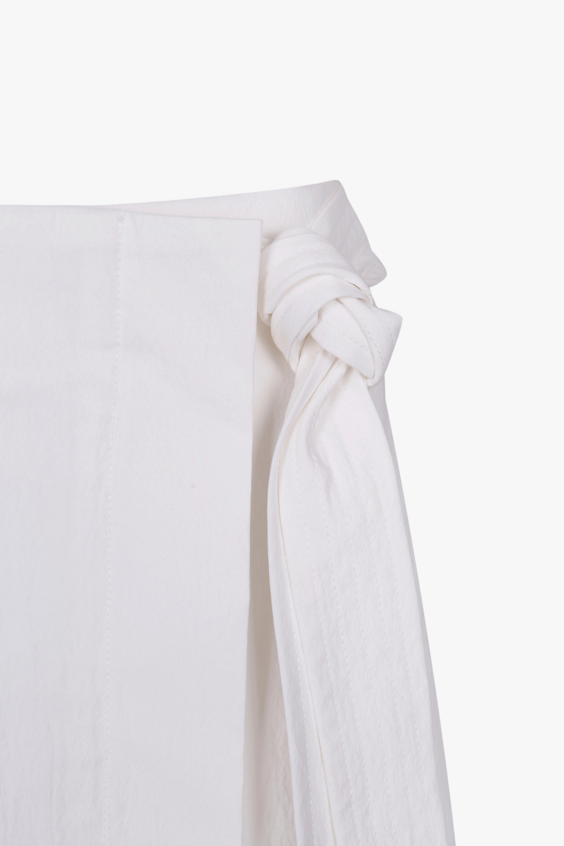 WHITE COTTON WRAP SKIRT made by YIBRI