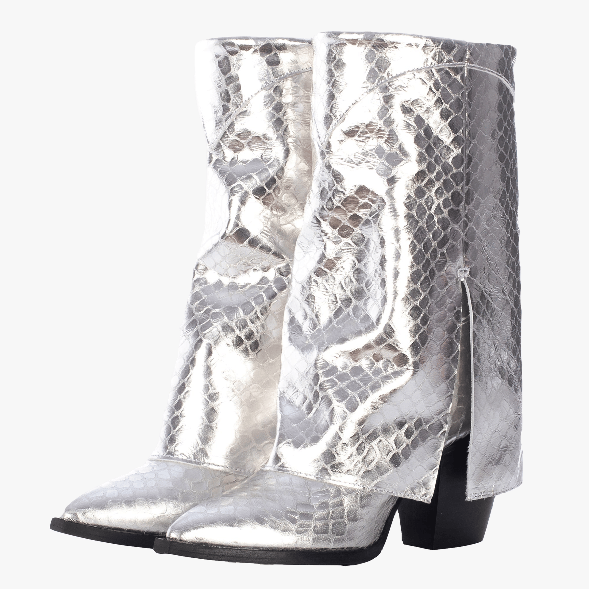 VEGAS SILVER TEXTURED BOOTS in Silver made by Toral